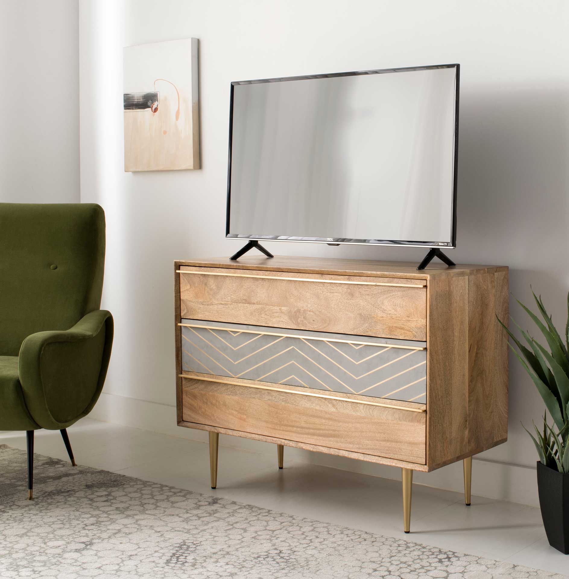 Tieton Cement Chest Natural Mango/Brass/Cement - Image 9