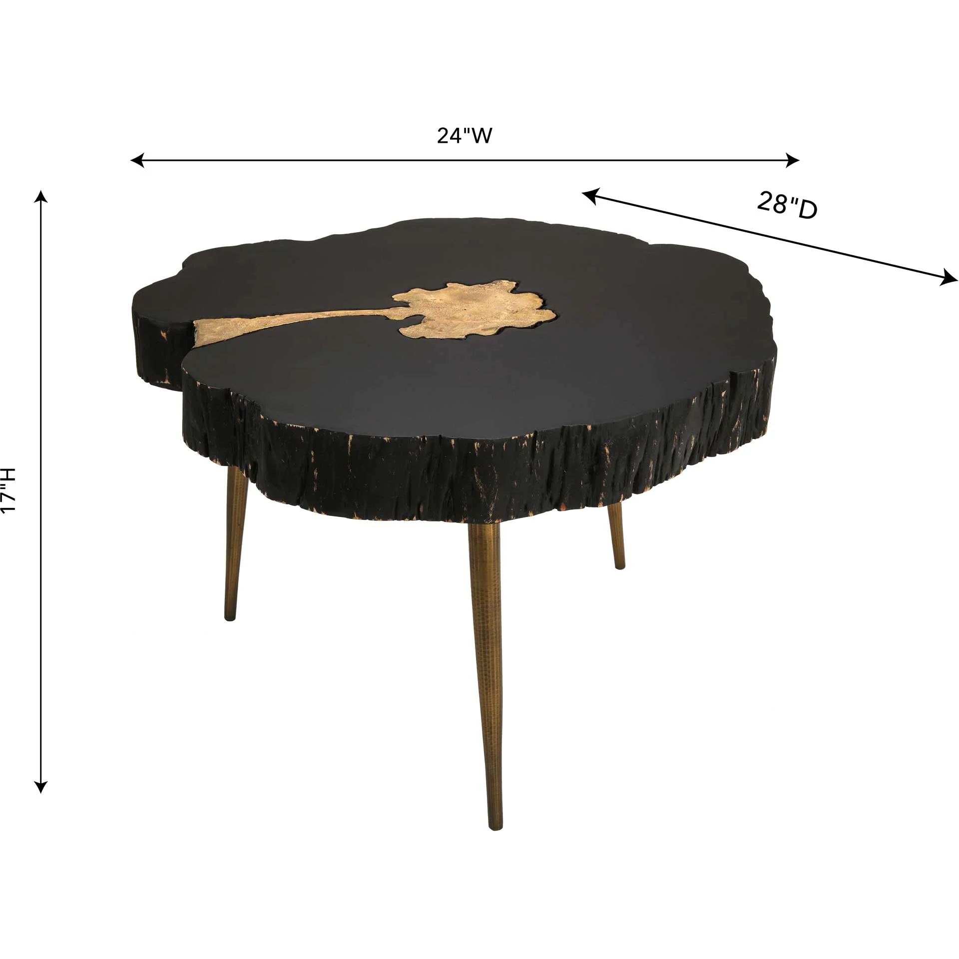 Tieton Coffee Table Black/Brass - Image 4
