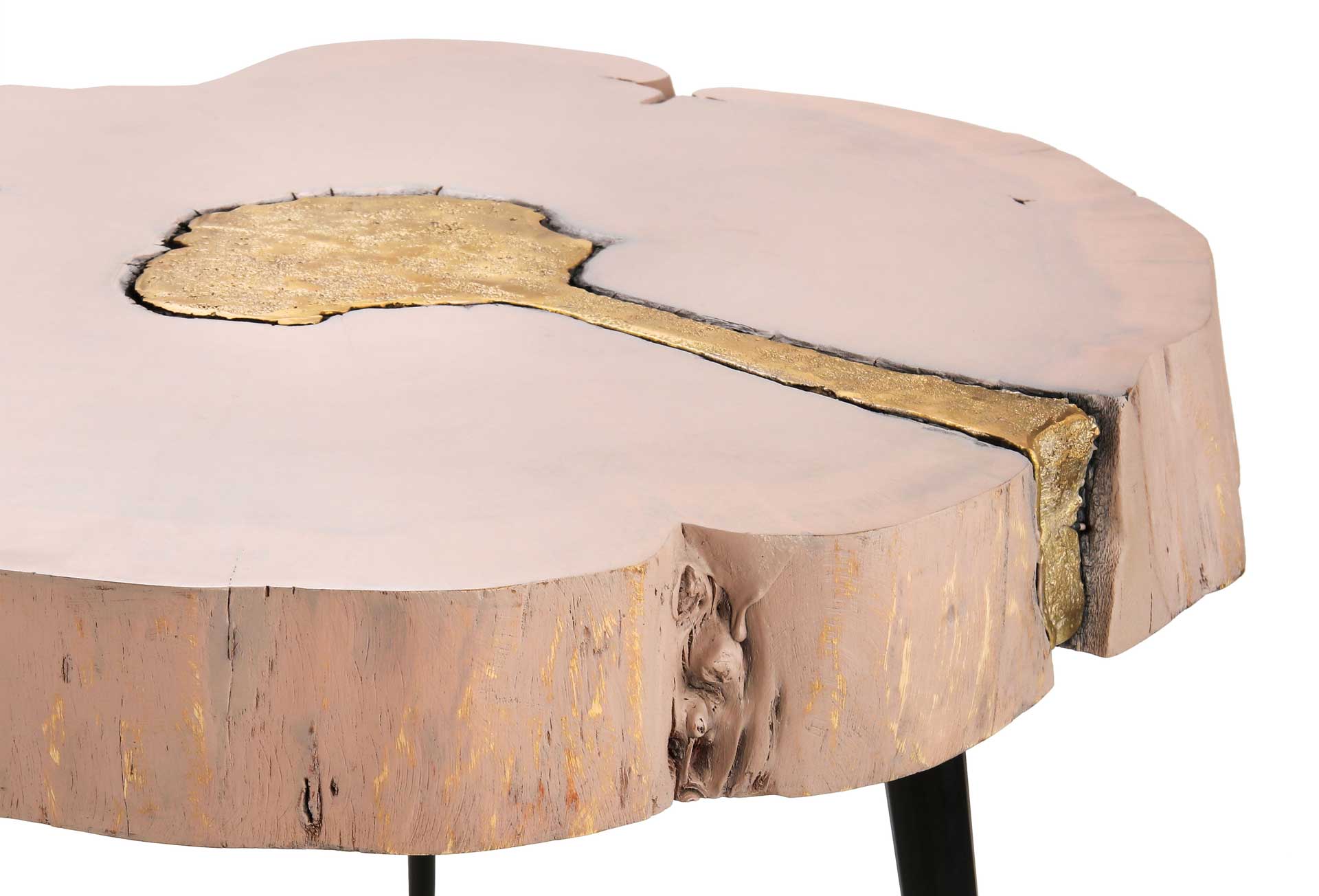 Tieton Coffee Table Pink/Brass - Image 3