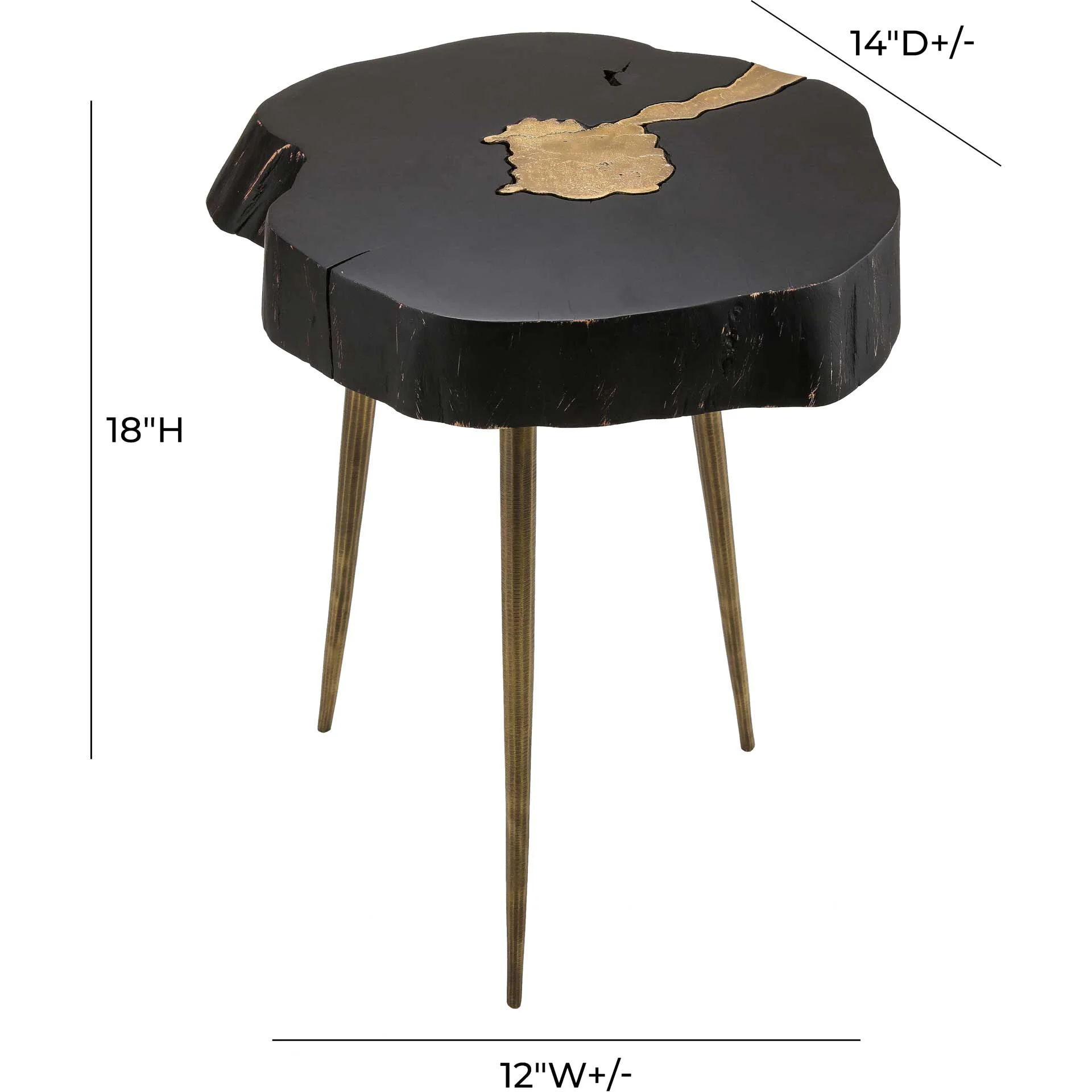 Tieton Side Table Black/Brass - Image 4