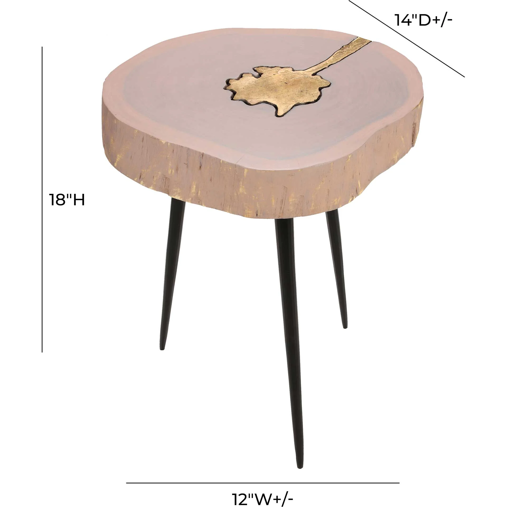 Tieton Side Table Pink/Brass - Image 4