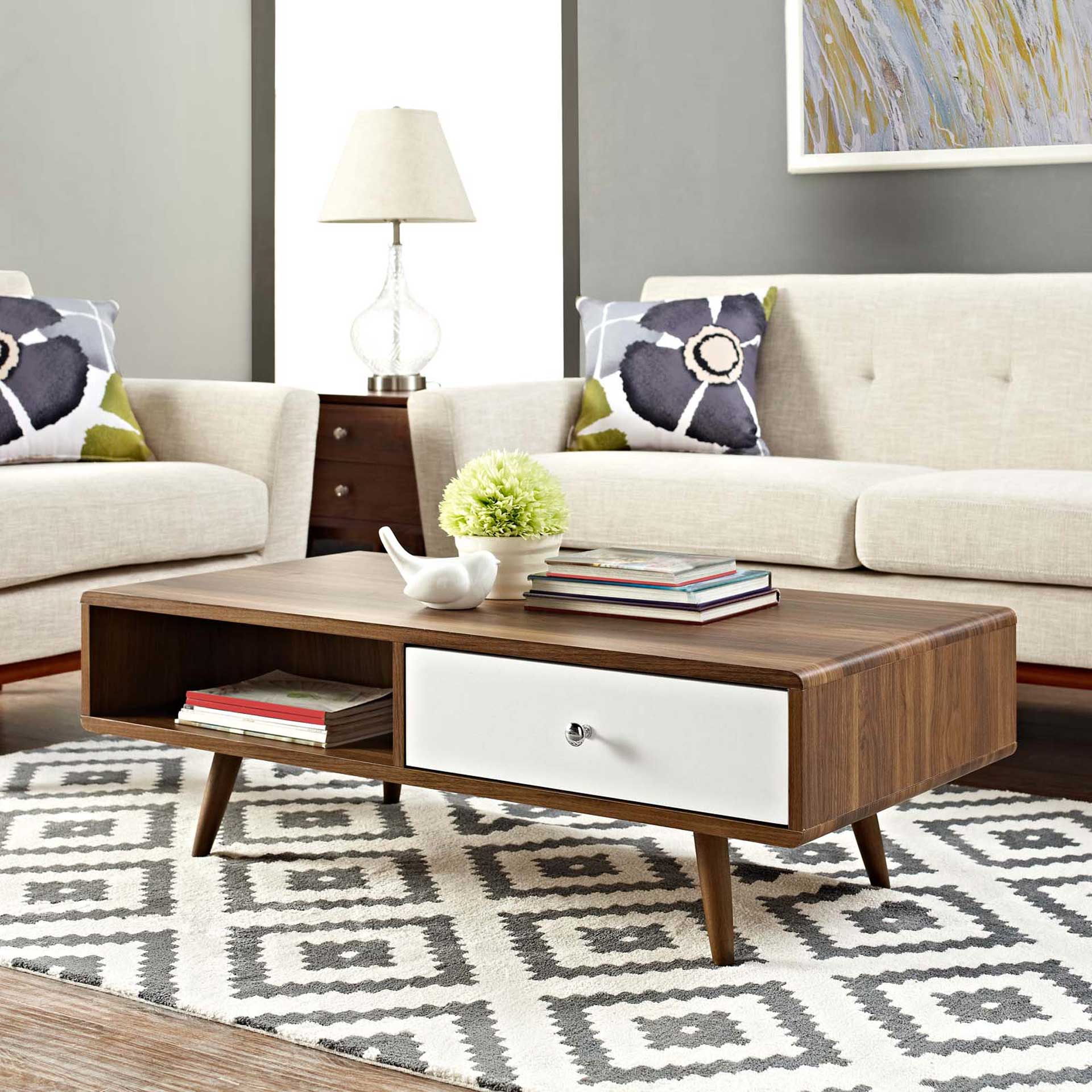 Tiffin Coffee Table Walnut/White - Image 5