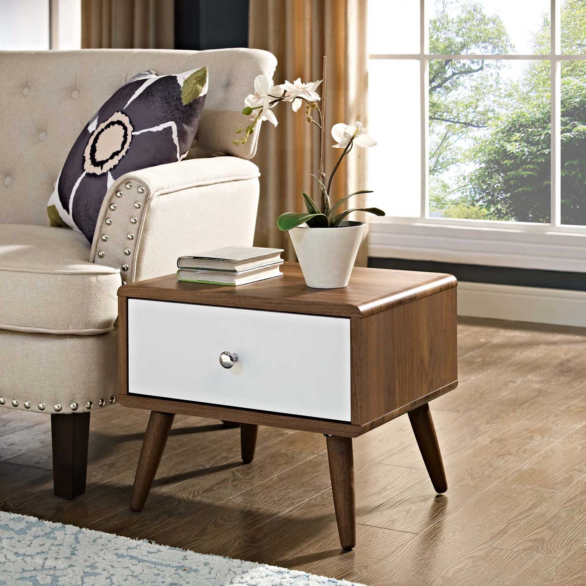 Tiffin Nightstand Walnut/White - Image 5