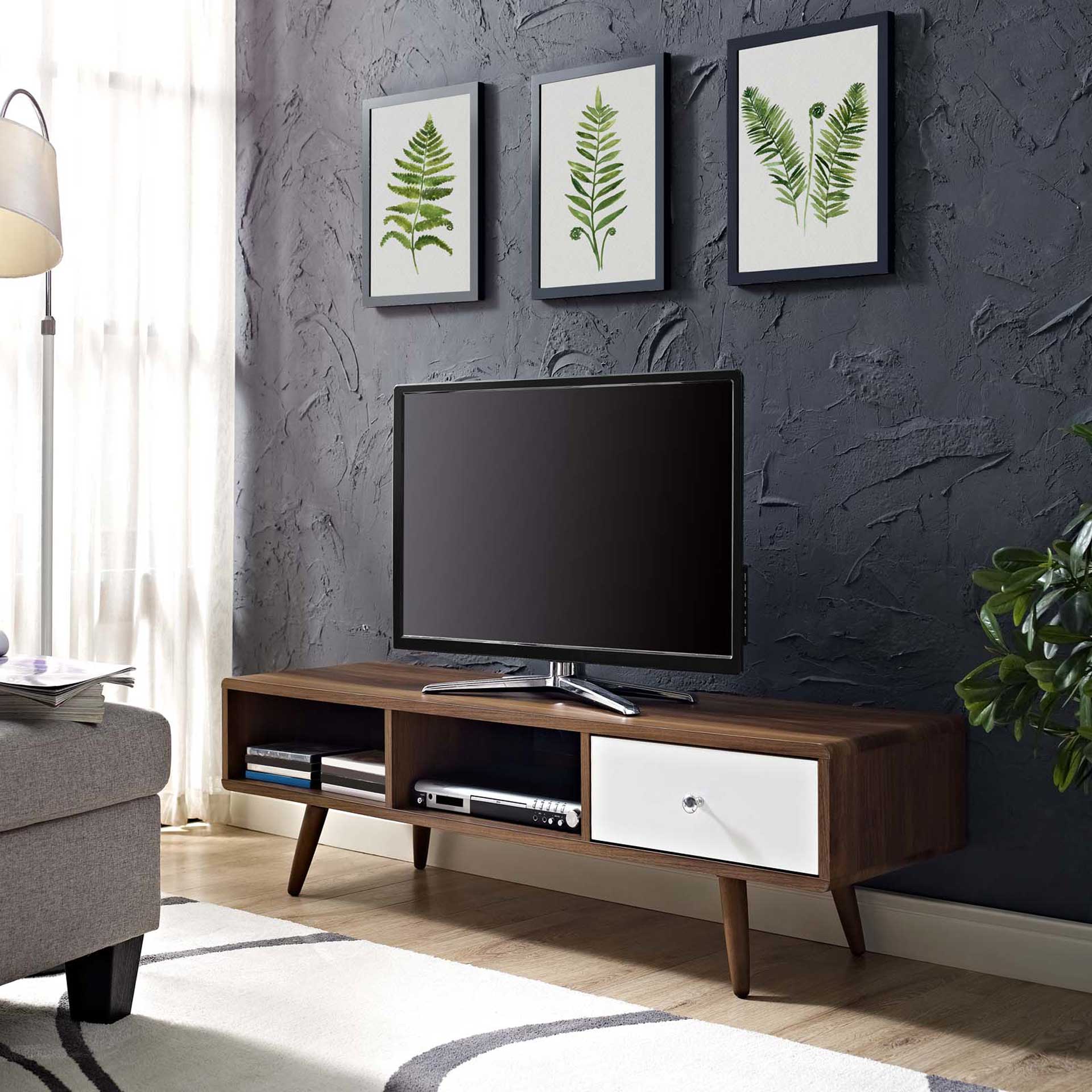 Tiffin TV Stand Walnut/White - Image 5