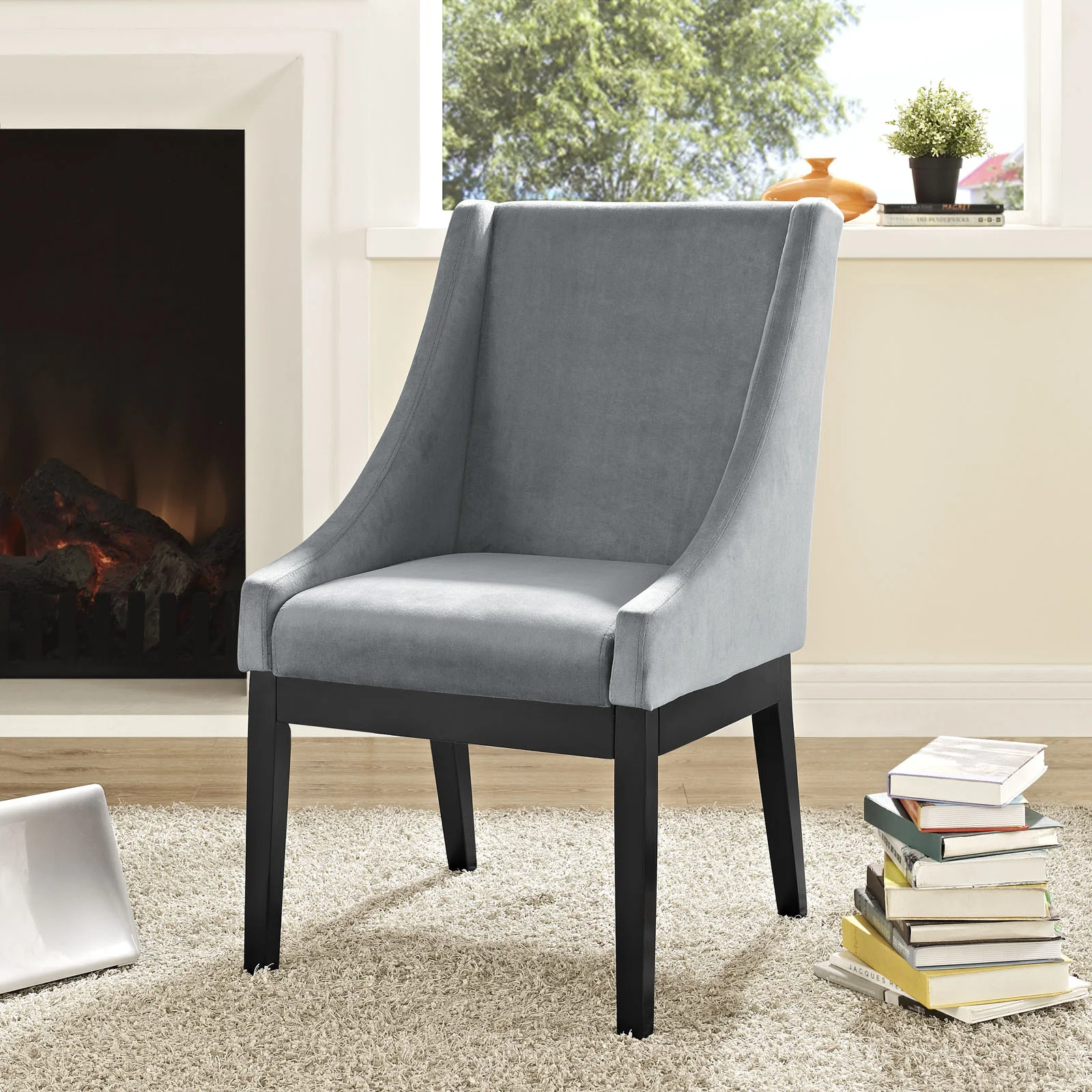 Tilde Dining Wood Side Chair Gray - Image 4