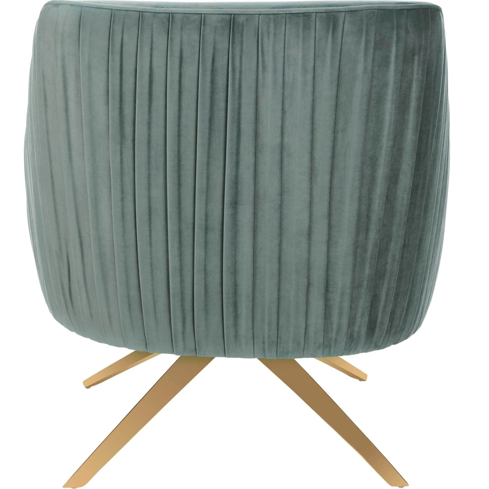Titus Pleated Arm Chair Seafoam/Gold - Image 4