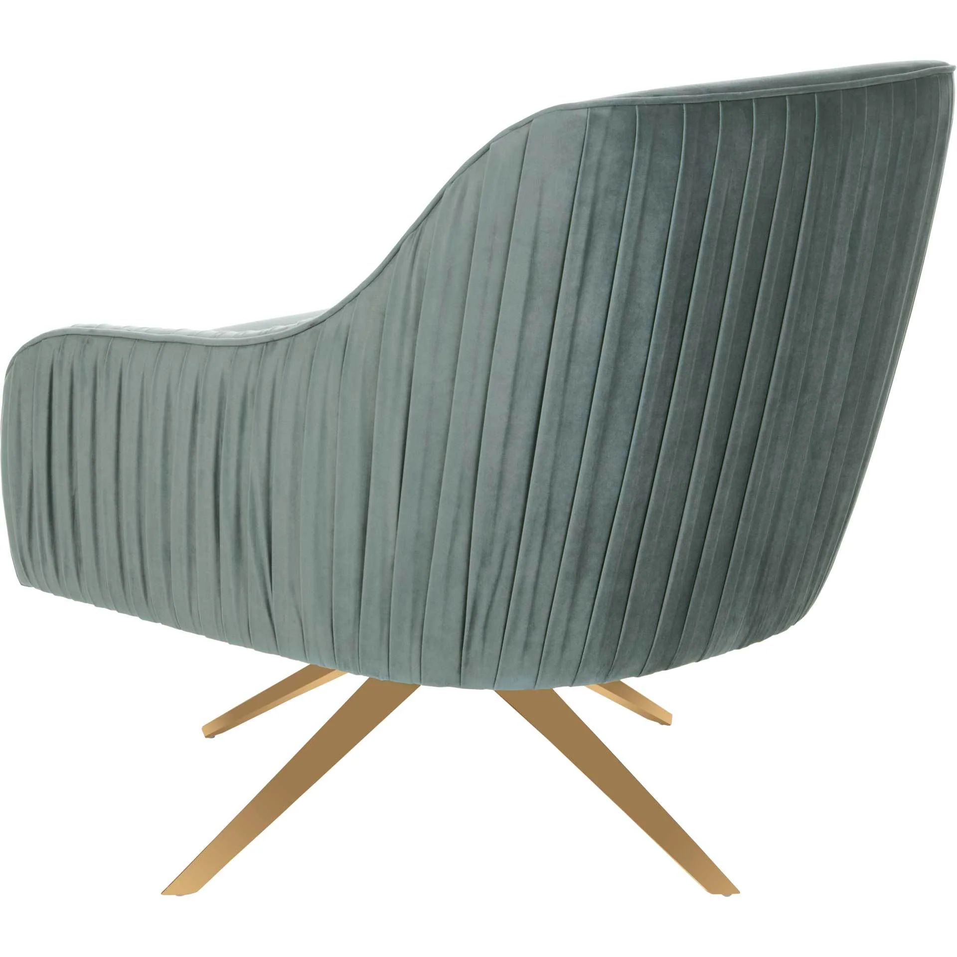 Titus Pleated Arm Chair Seafoam/Gold - Image 5