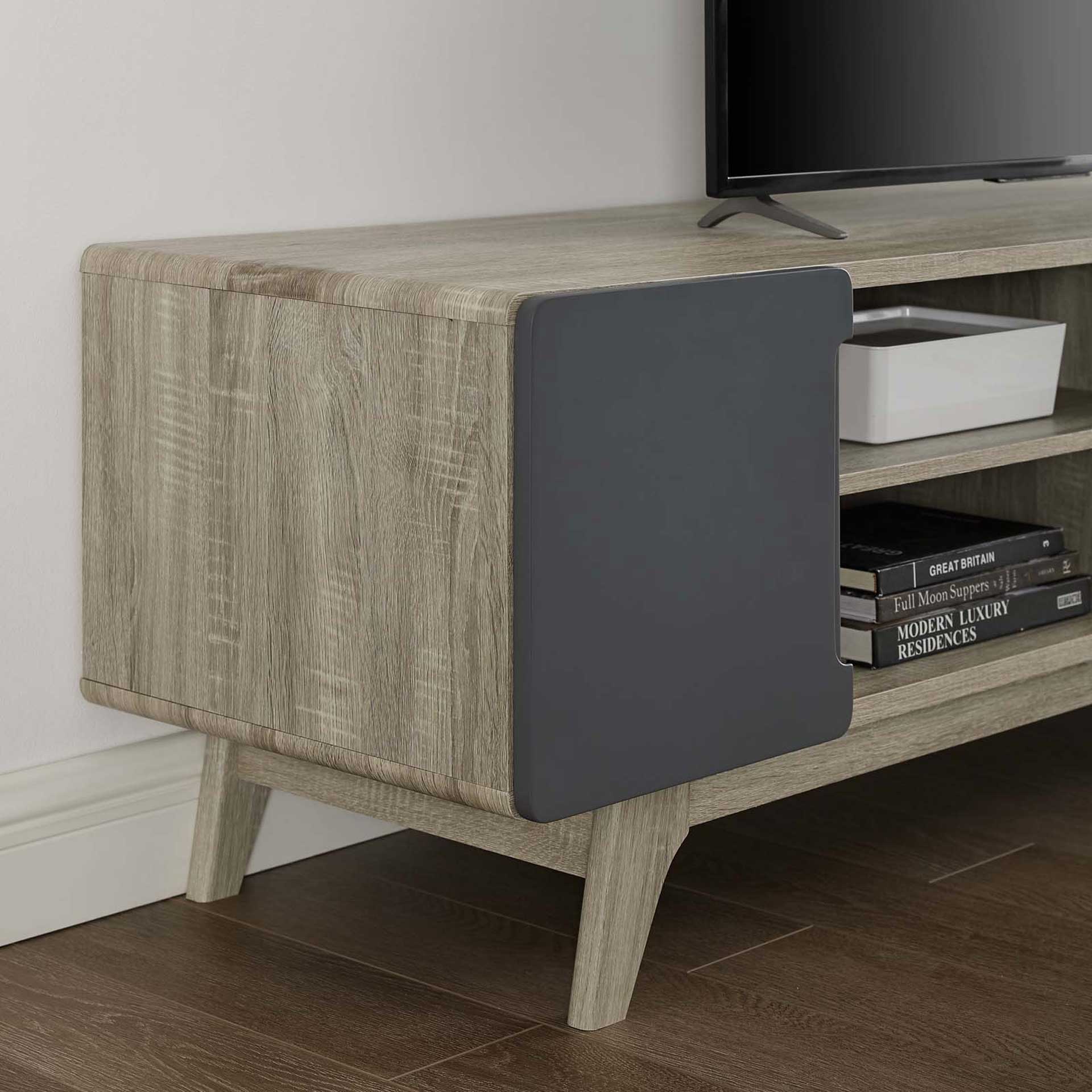 Titus Wood TV Stand Natural Gray - Image 6