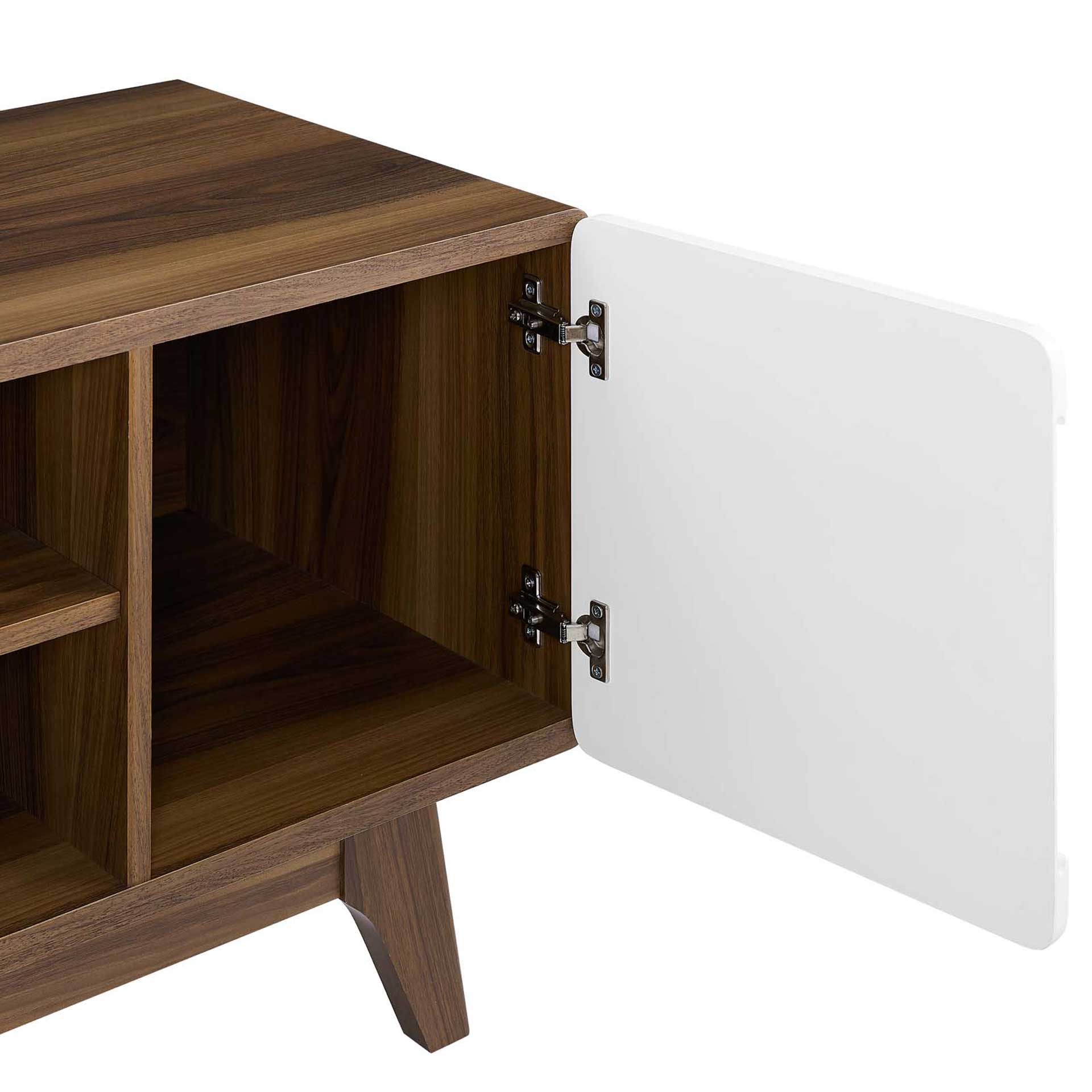 Titus Wood TV Stand Walnut/White - Image 5