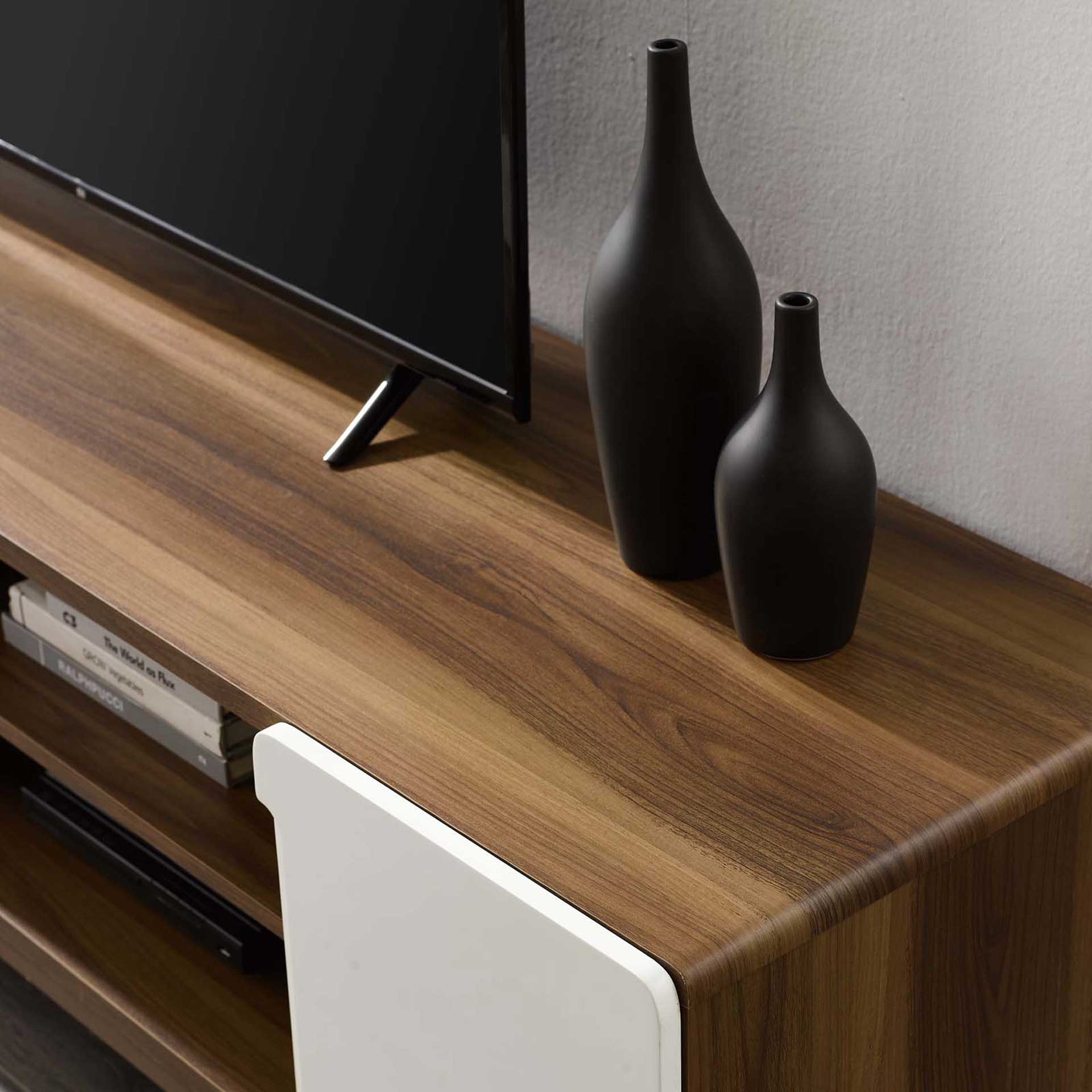 Titus Wood TV Stand Walnut/White - Image 6