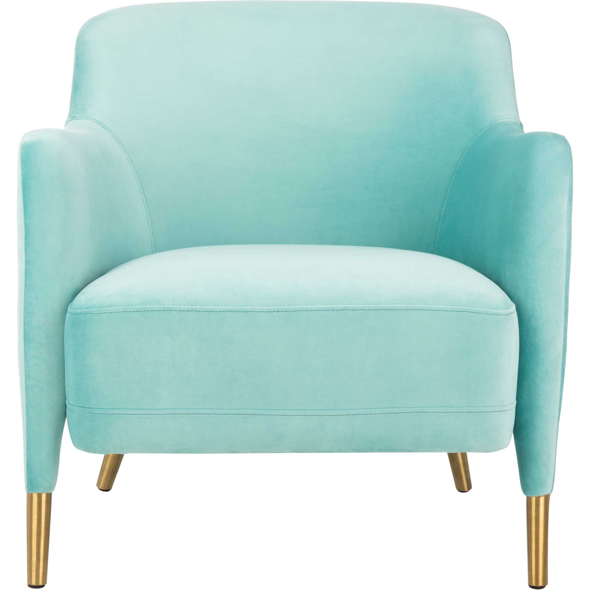 Tobias Velvet Arm Chair Aqua - Image 2
