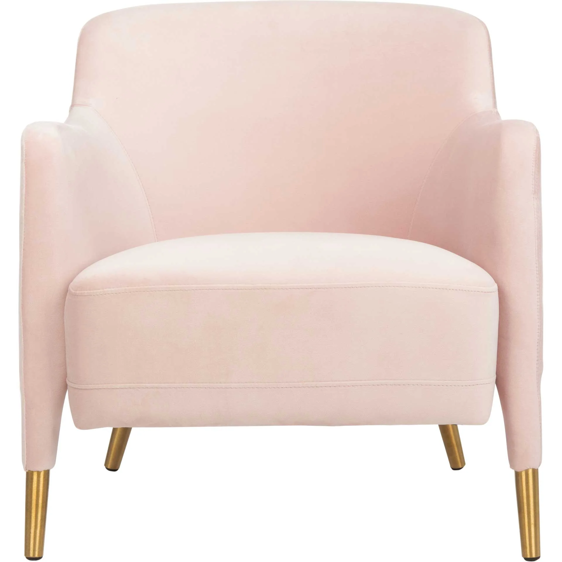 Tobias Velvet Arm Chair Light Pink - Image 2