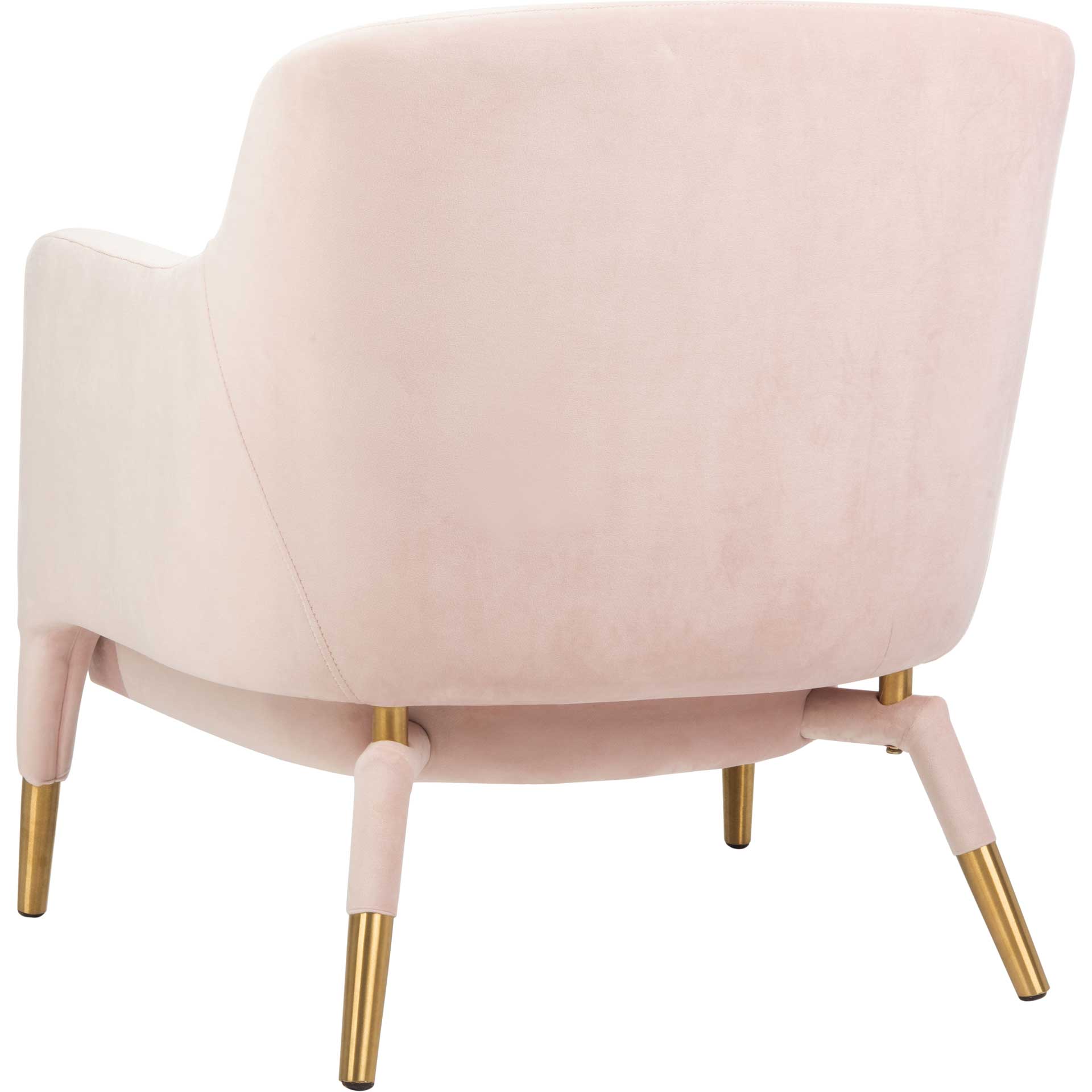Tobias Velvet Arm Chair Light Pink - Image 5
