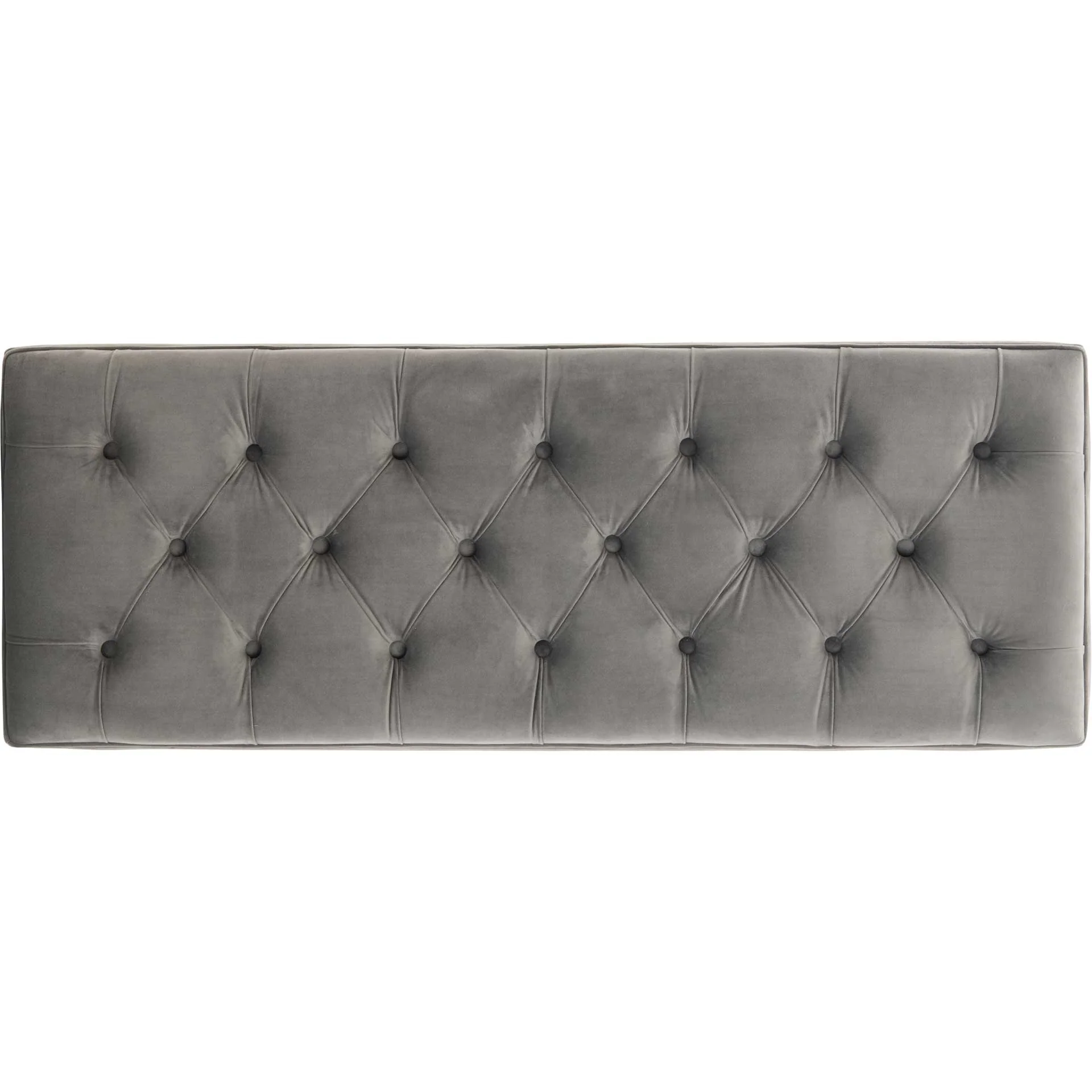 Toby Tufted Acrylic Bench Dark Gray - Image 4