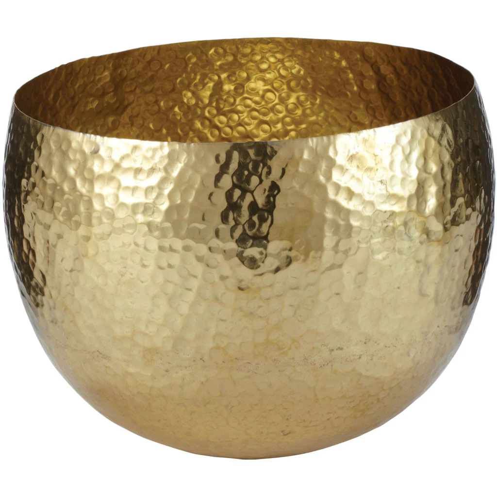 Tom Hammered Gold-Plated Brass Bowl - Image 2