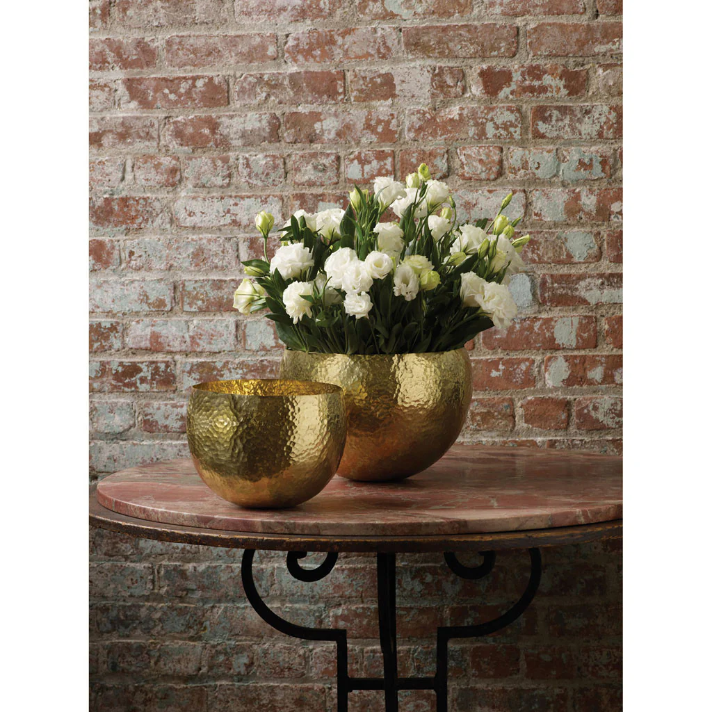 Tom Hammered Gold-Plated Brass Bowl - Image 4
