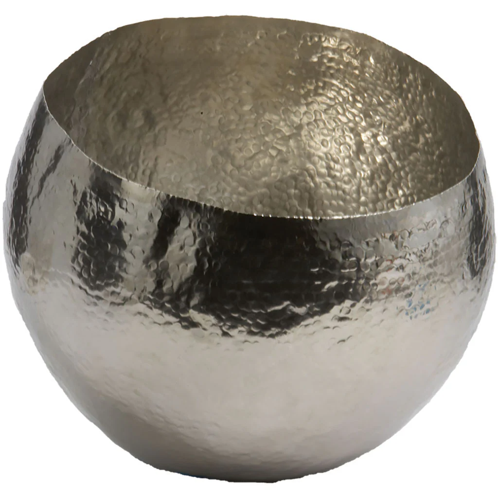Tom Hammered Nickel-Plated Brass Bowl - Image 2