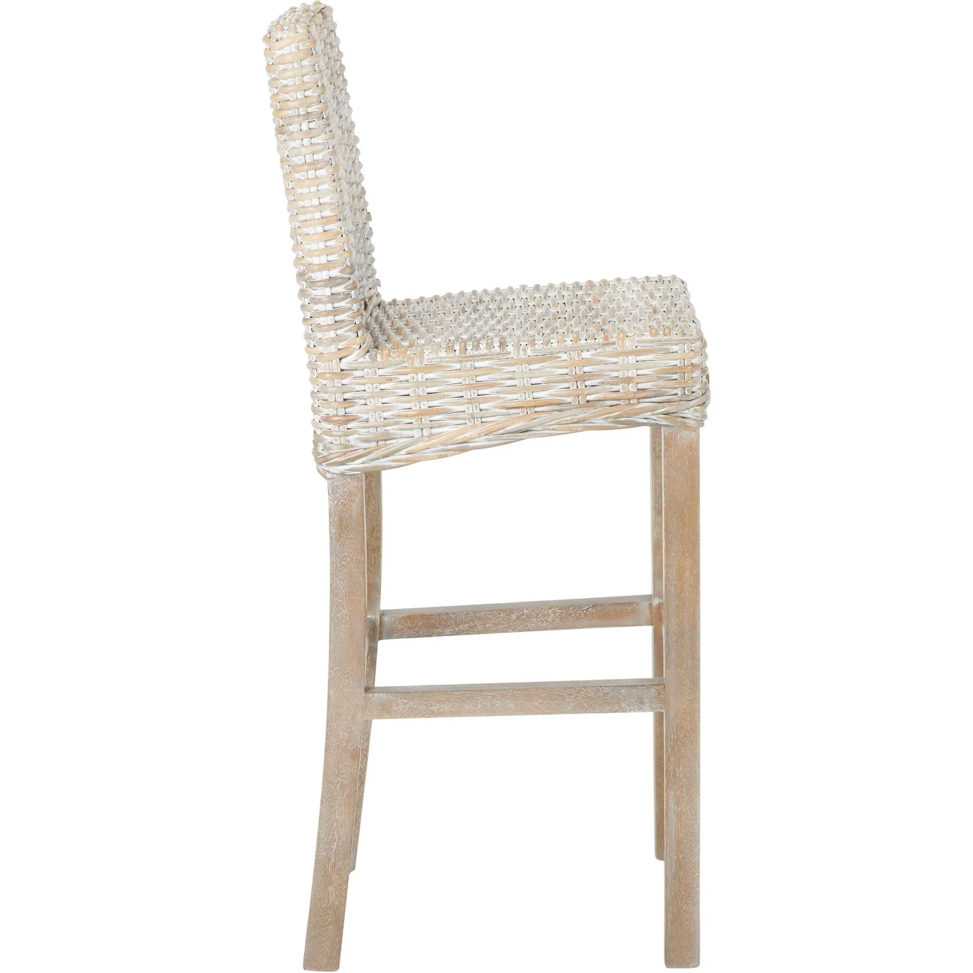 Topaz Rattan Bar Stool Gray White Wash - Image 3