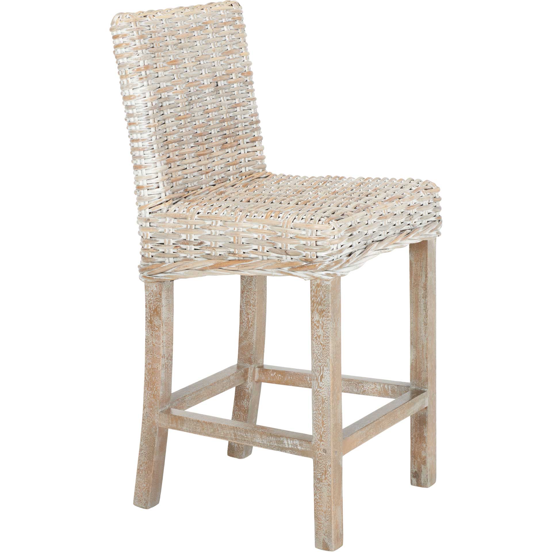 Topaz Rattan Bar Stool Gray White Wash - Image 9
