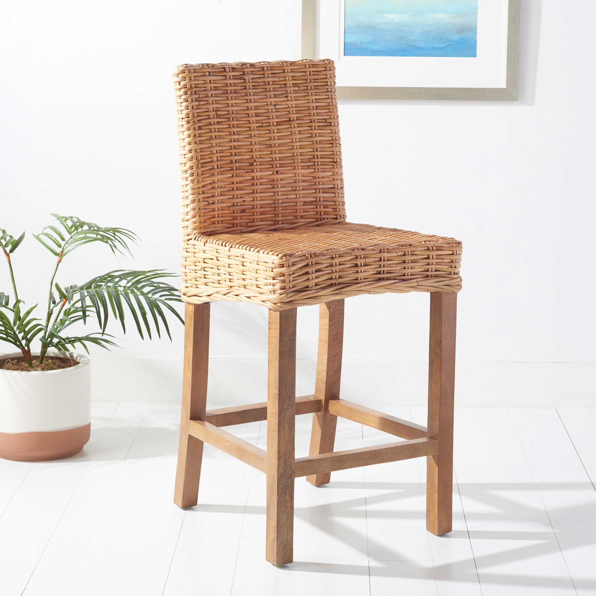 Topaz Rattan Bar Stool Natural - Image 14
