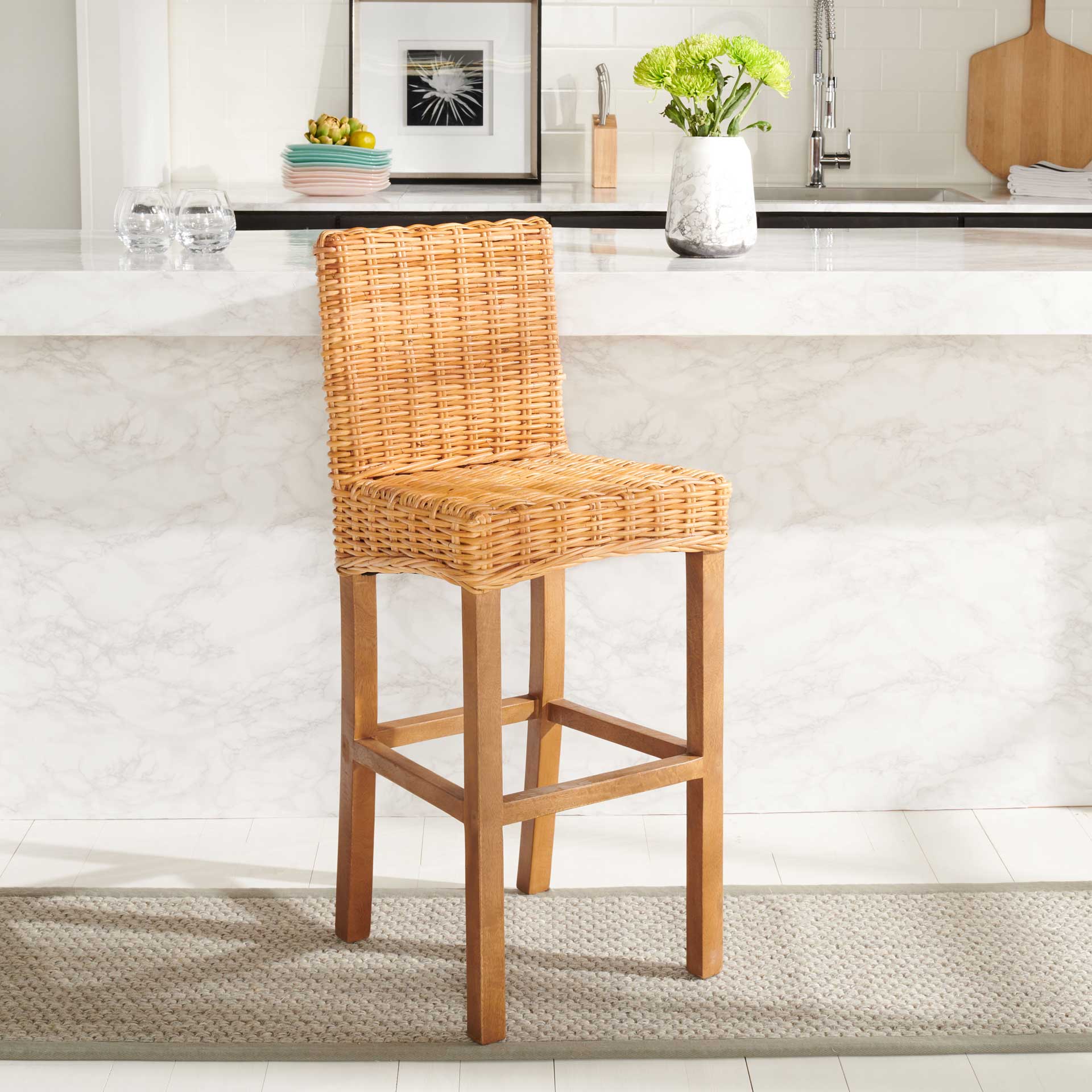 Topaz Rattan Bar Stool Natural - Image 6