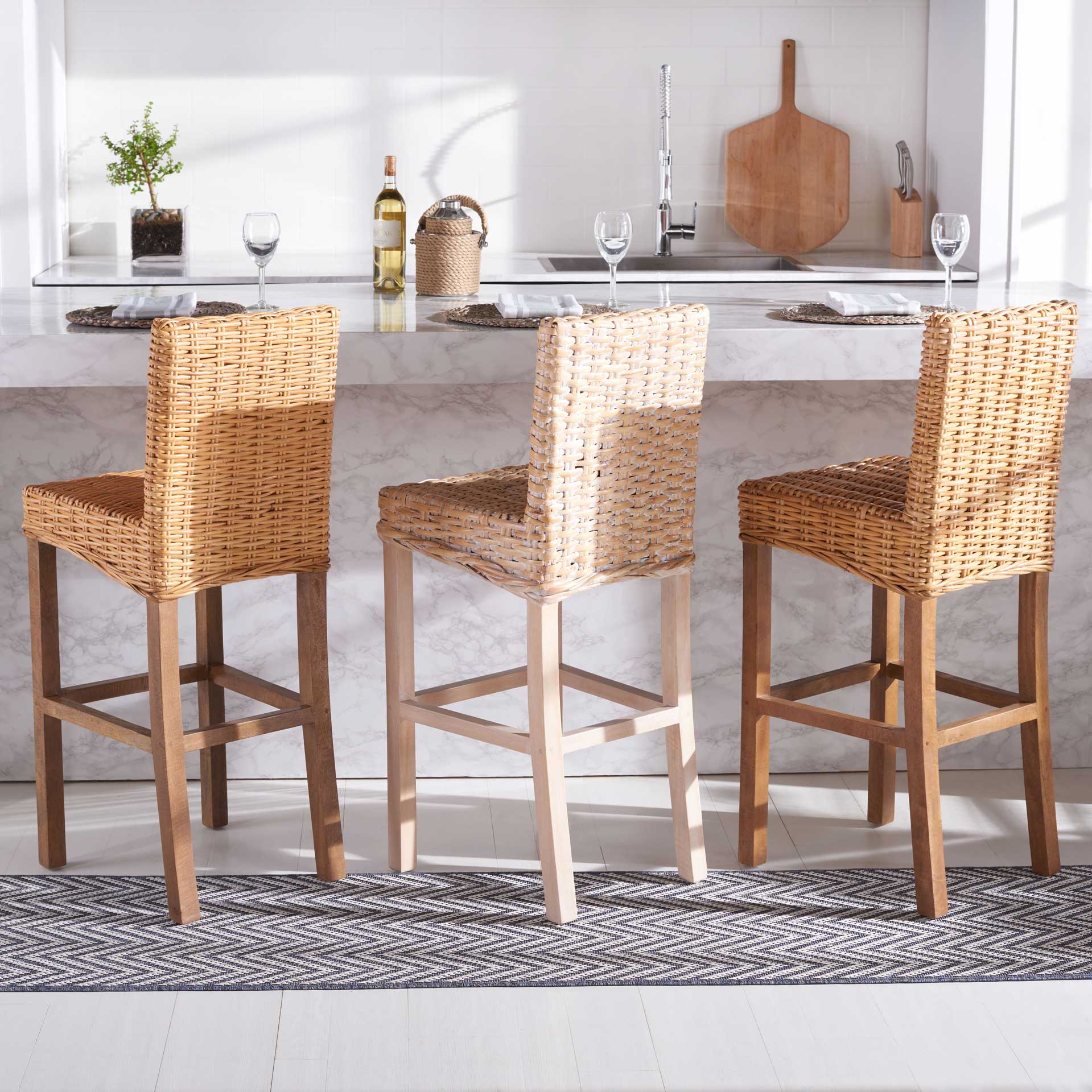 Topaz Rattan Bar Stool Natural - Image 7
