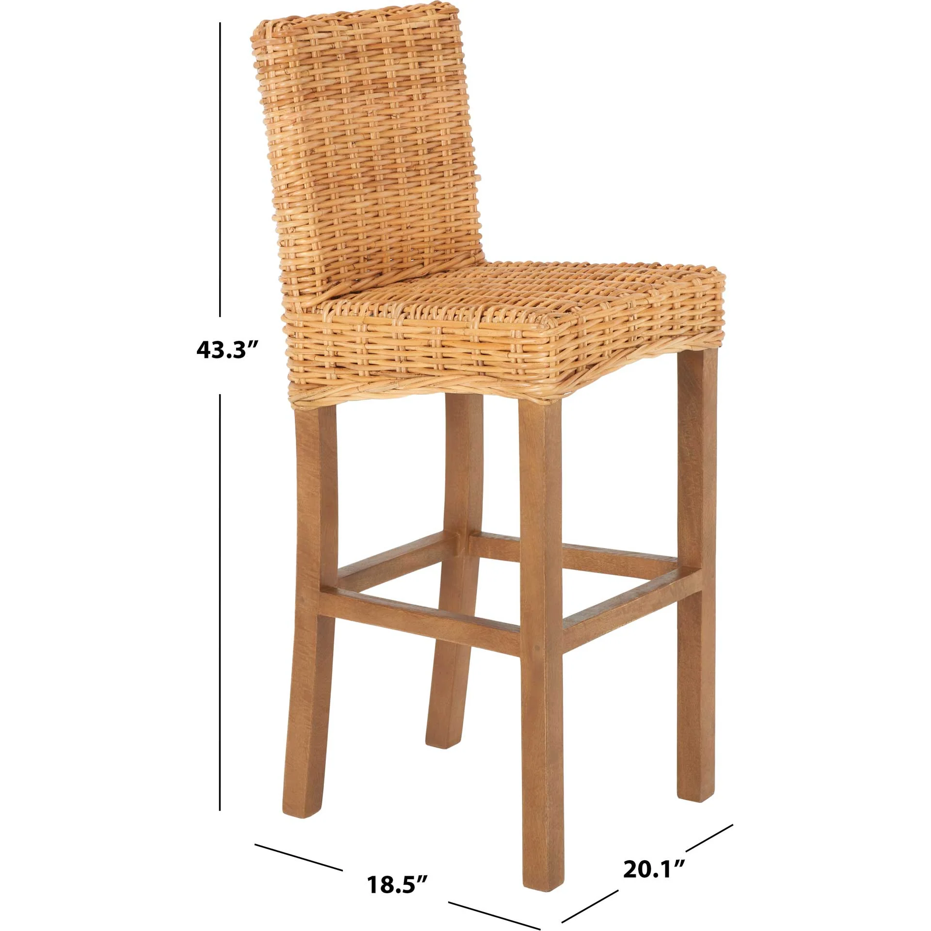 Topaz Rattan Bar Stool Natural - Image 8