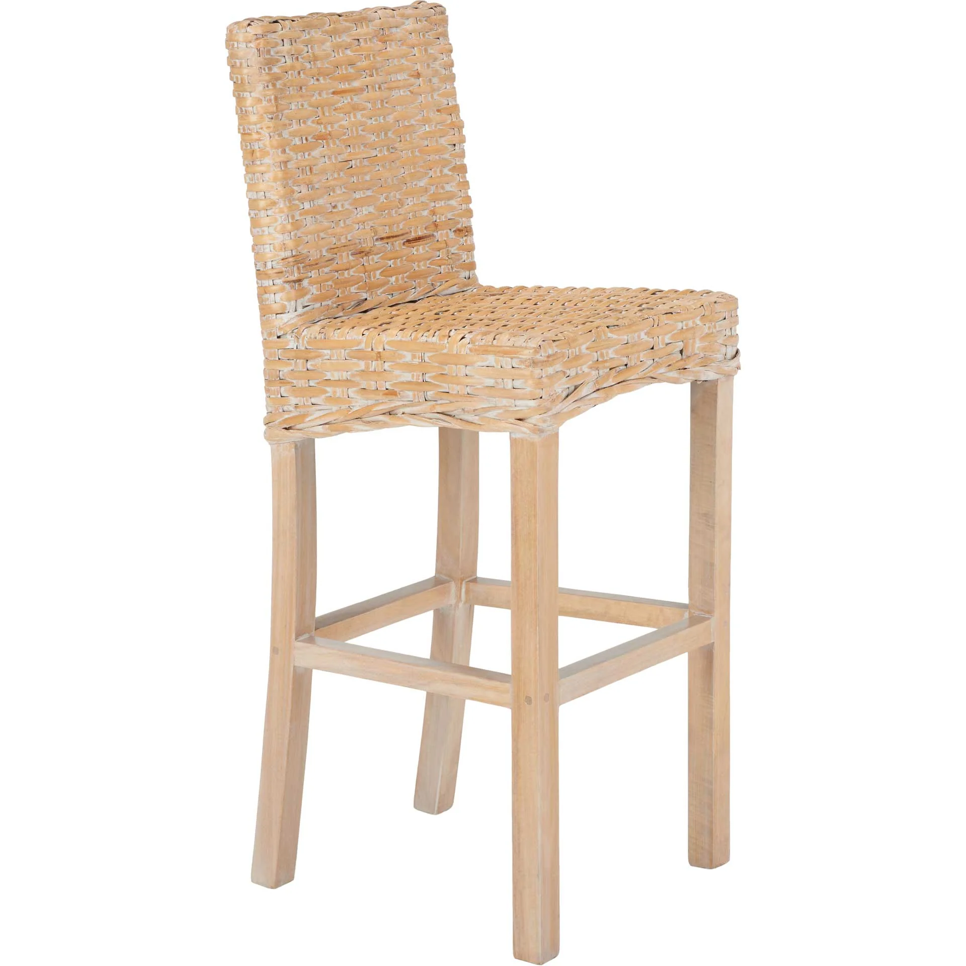 Topaz Rattan Bar Stool Natural White Wash - Image 2