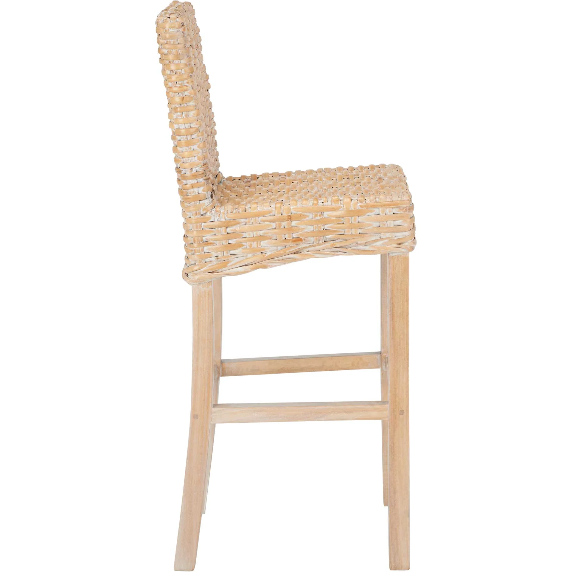 Topaz Rattan Bar Stool Natural White Wash - Image 3