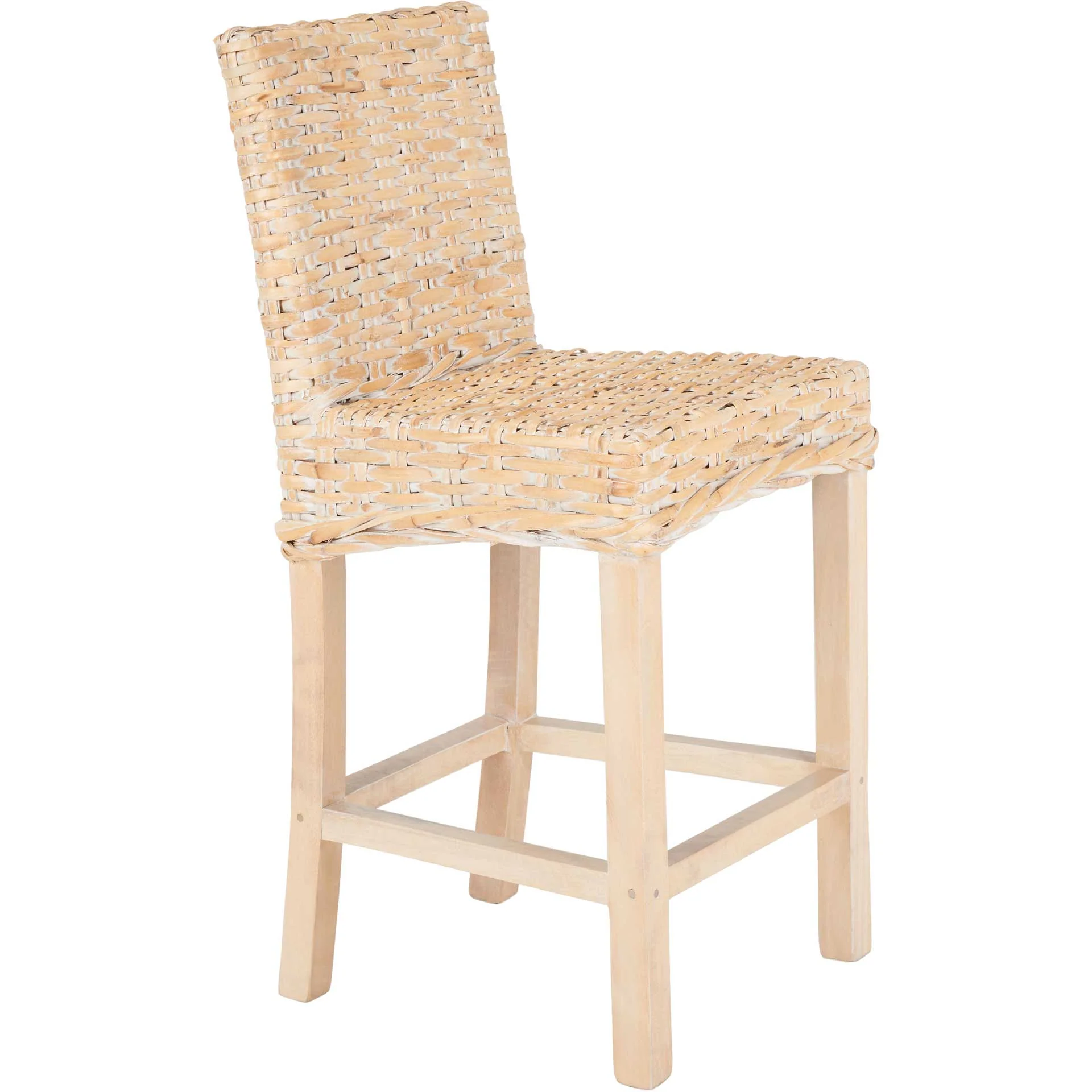 Topaz Rattan Bar Stool Natural White Wash - Image 9