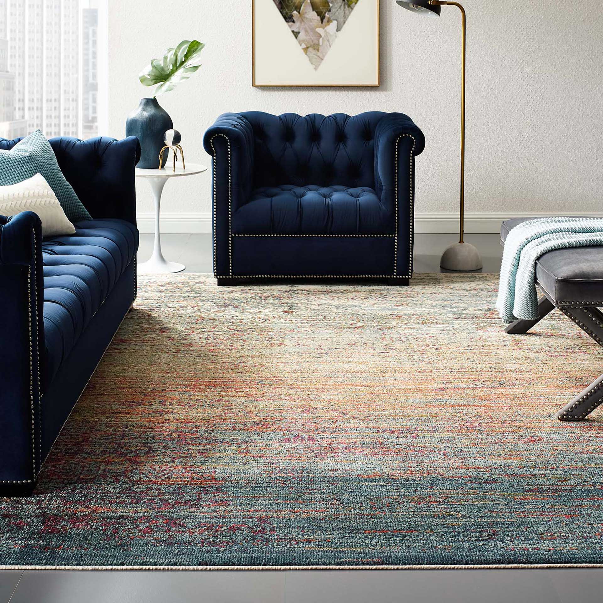 Topsfield Distressed Area Rug Multicolored - Image 8