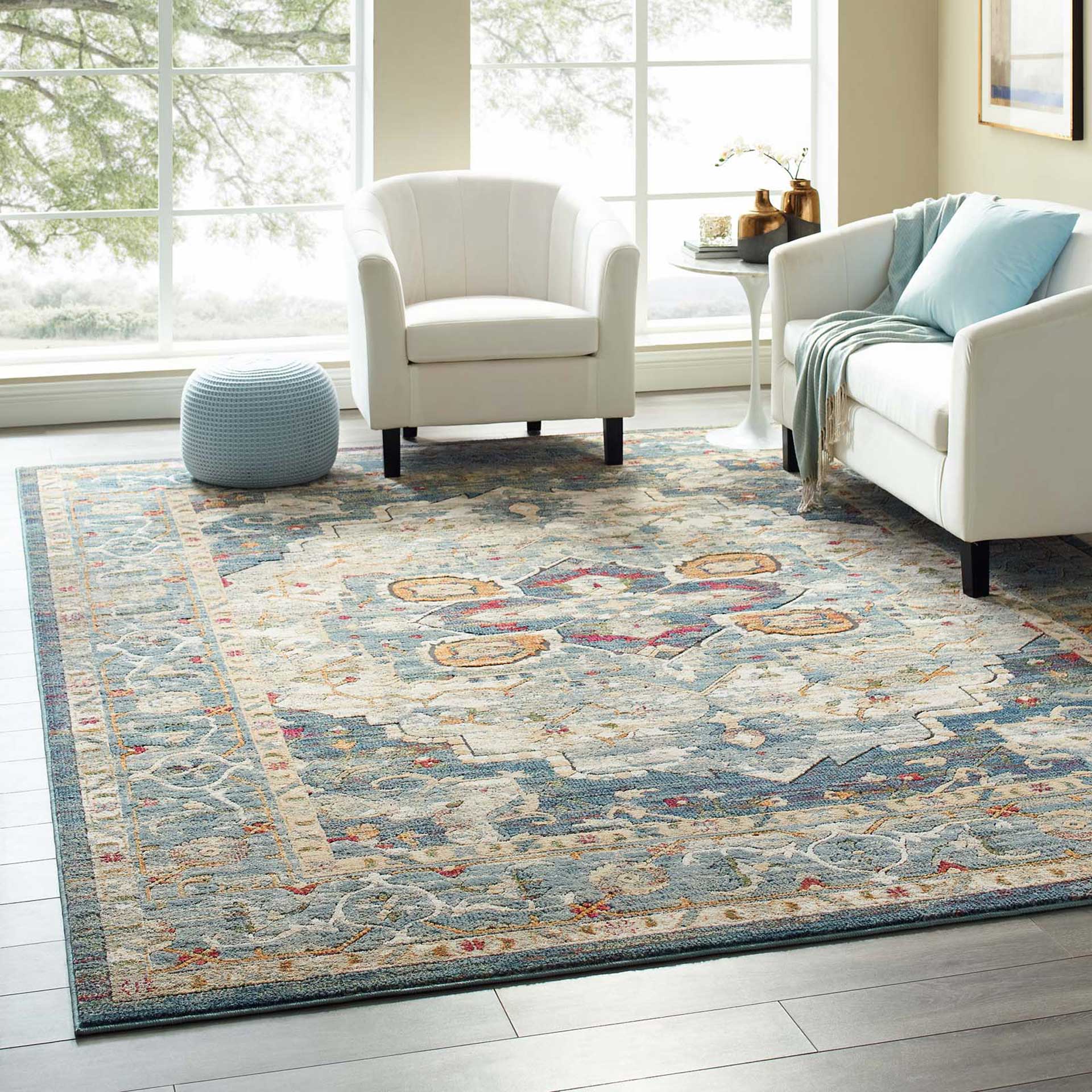 Topsfield Floral Persian Medallion Area Rug Multicolored - Image 7