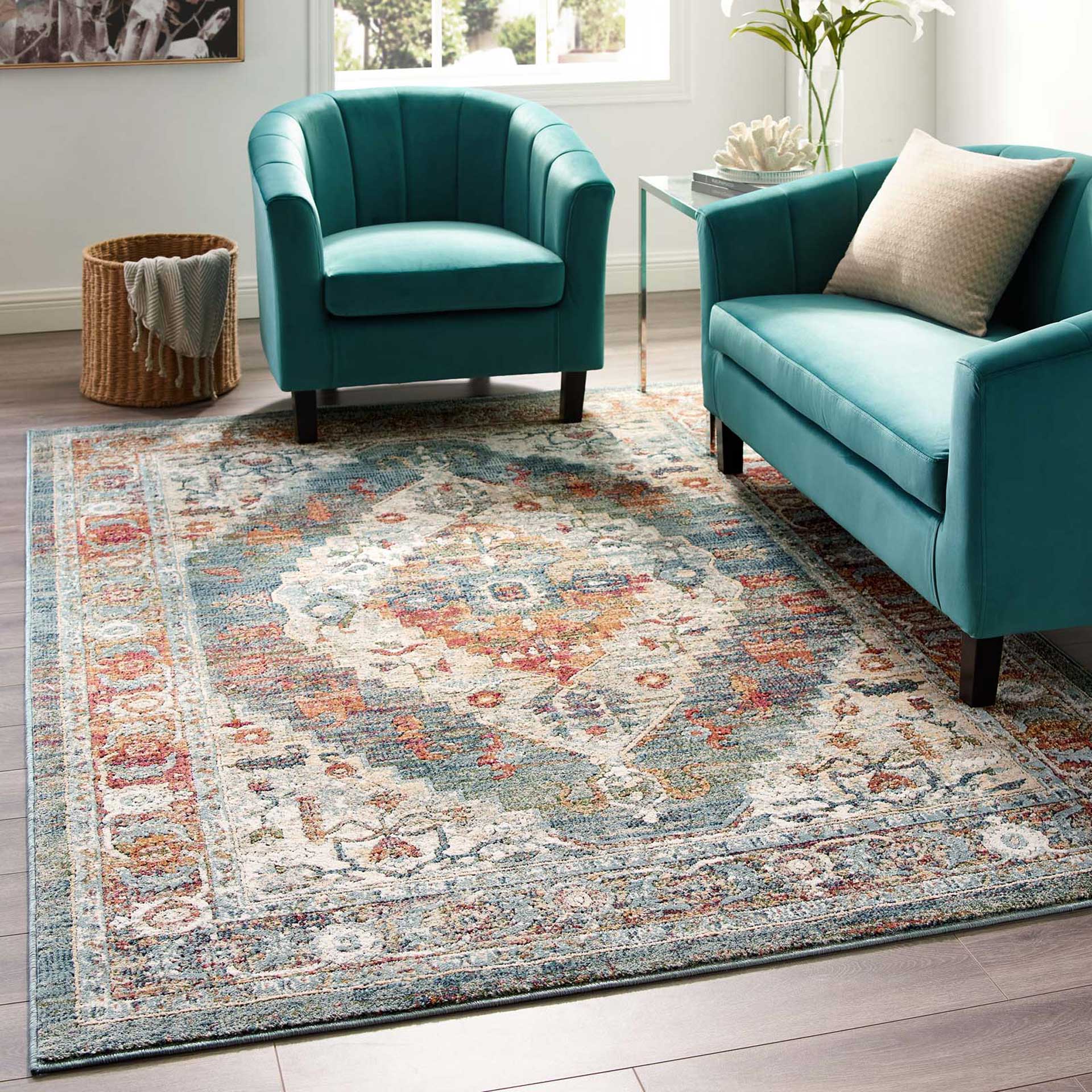 Topsfield Medallion Area Rug Multicolored - Image 9