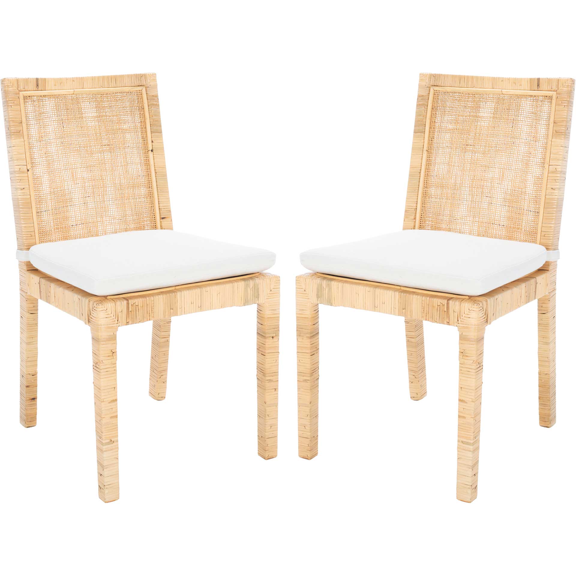 Torence Cane Dining Chair Natural/White (Set of 2) - Image 2