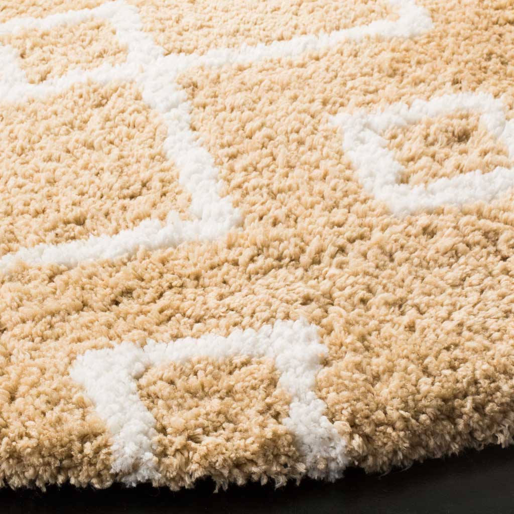 Toronto Shag Beige/Ivory Round Rug - Image 2