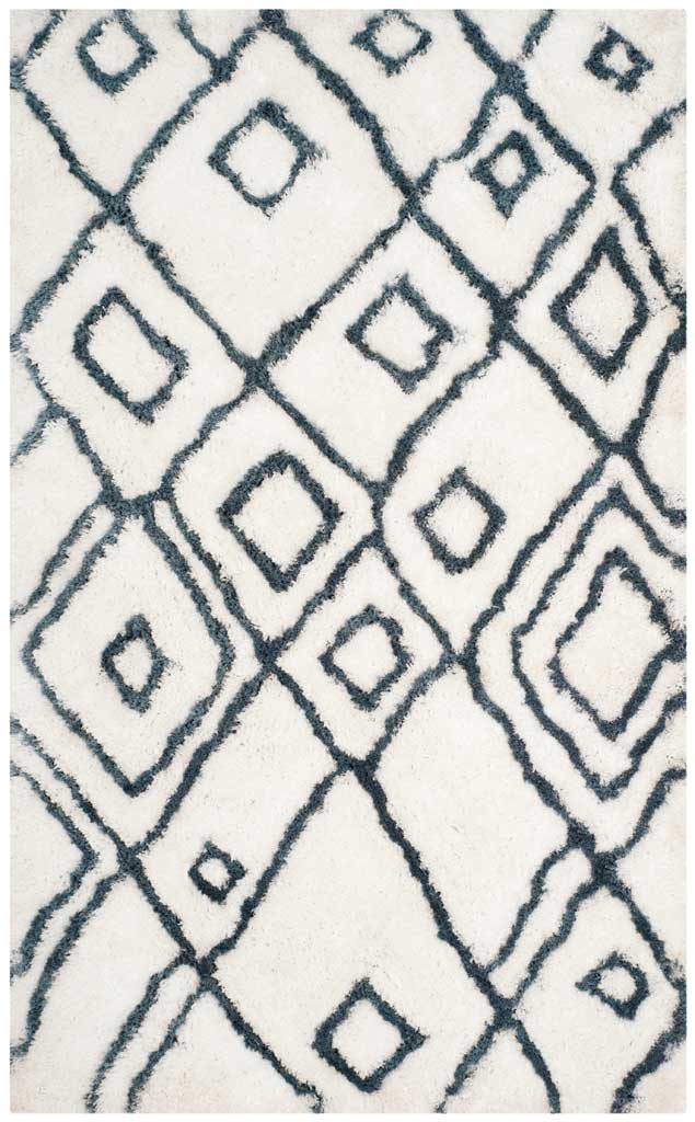 Toronto Shag Ivory/Blue Area Rug - Image 2
