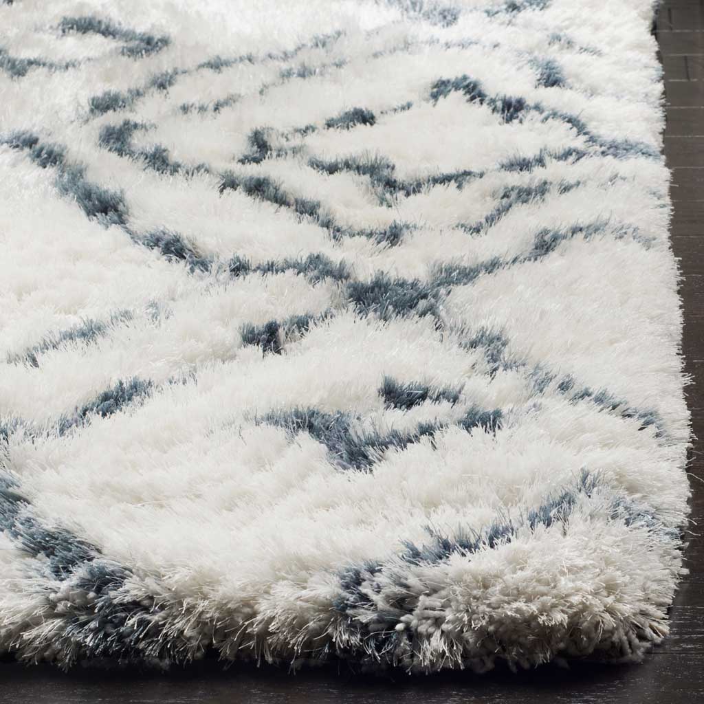 Toronto Shag Ivory/Blue Area Rug - Image 5