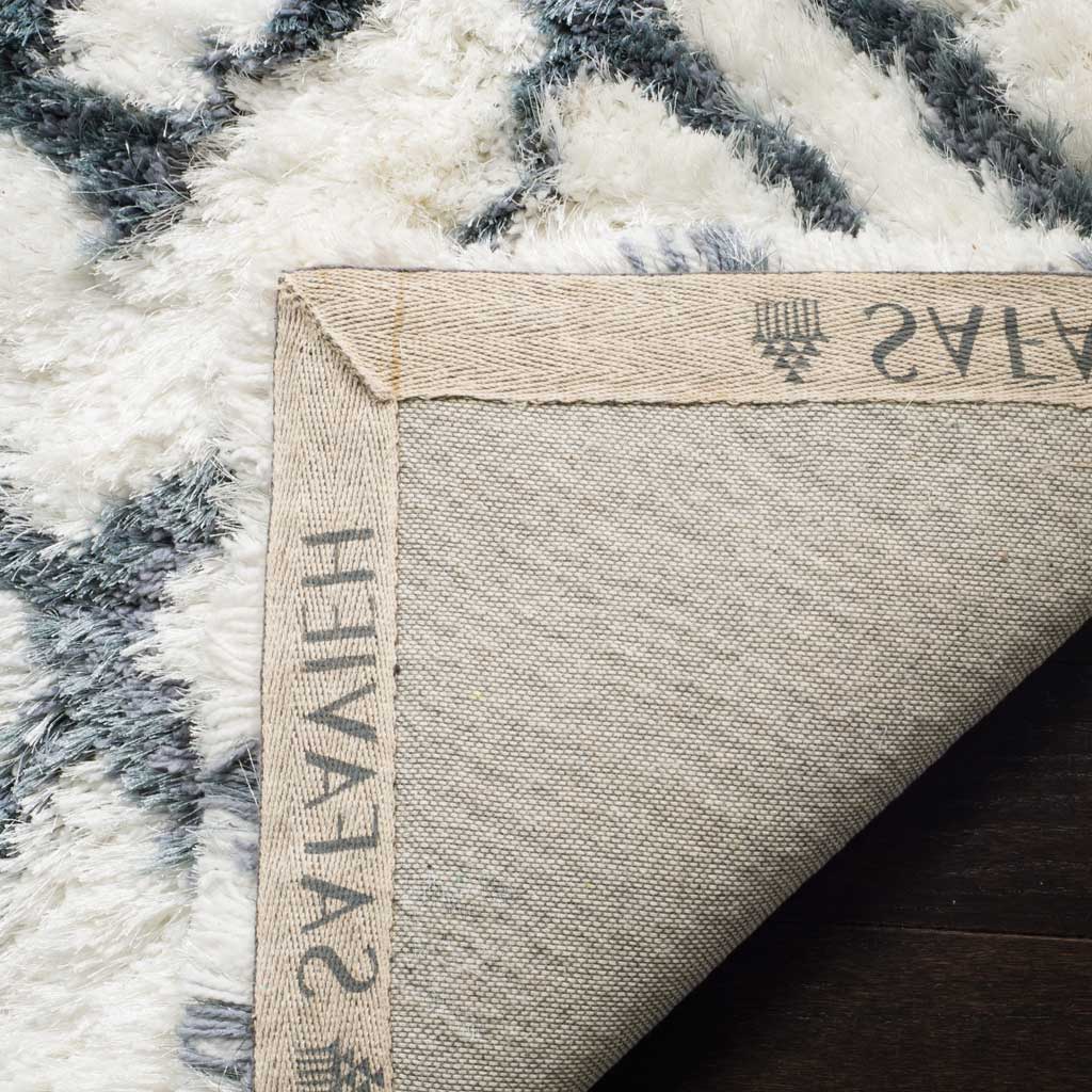 Toronto Shag Ivory/Blue Area Rug - Image 6