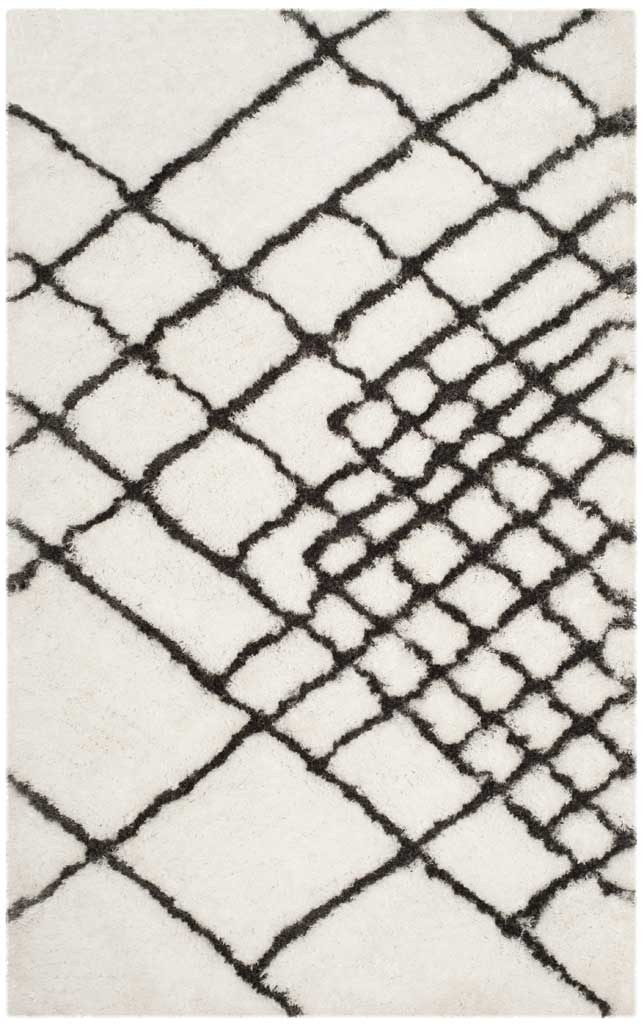 Toronto Shag Ivory/Dark Gray Area Rug - Image 2