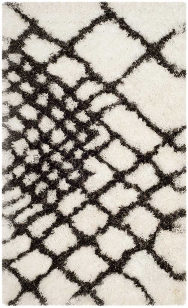 Toronto Shag Ivory/Dark Gray Area Rug - Image 3