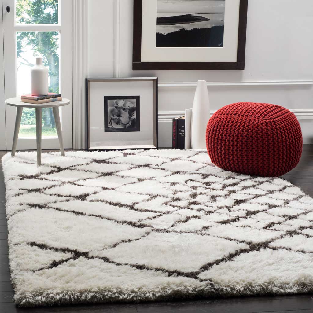 Toronto Shag Ivory/Dark Gray Area Rug - Image 7