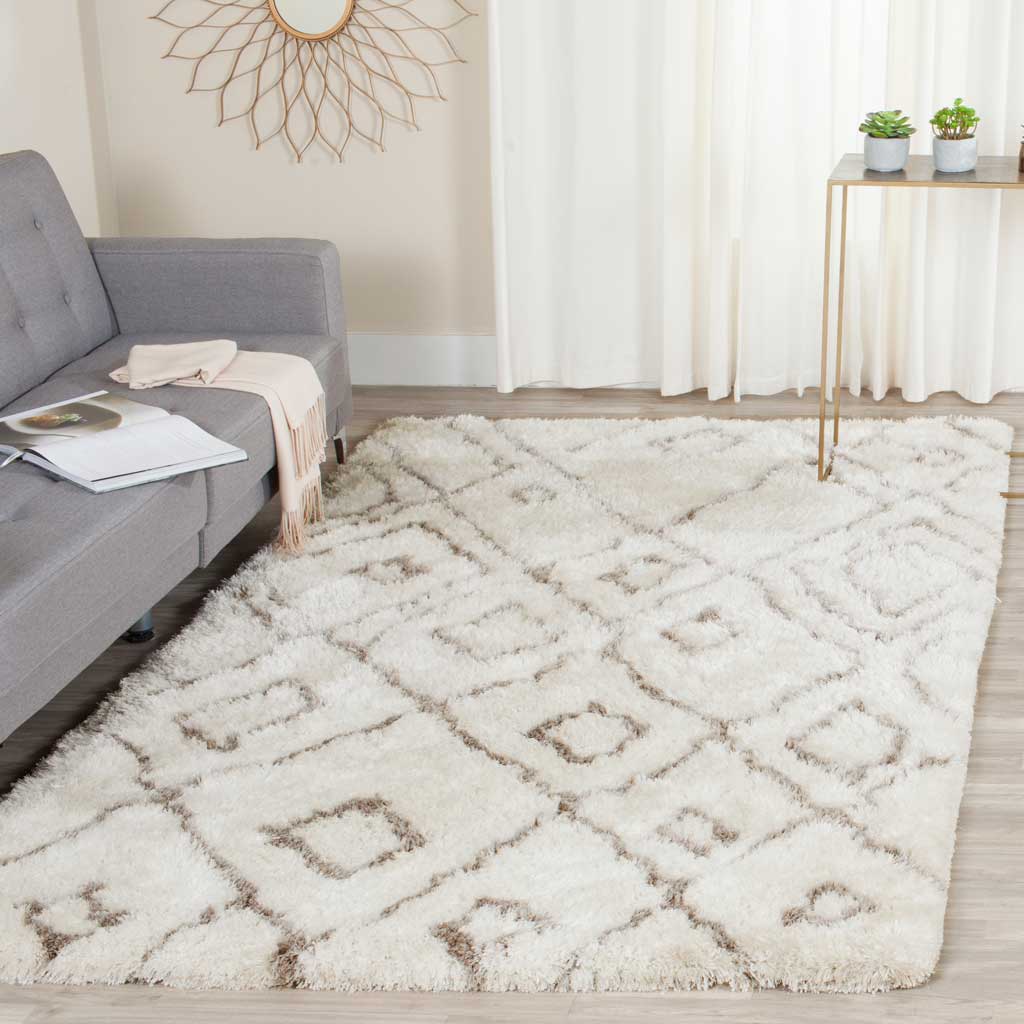 Toronto Shag Ivory/Light Gray Area Rug - Image 6