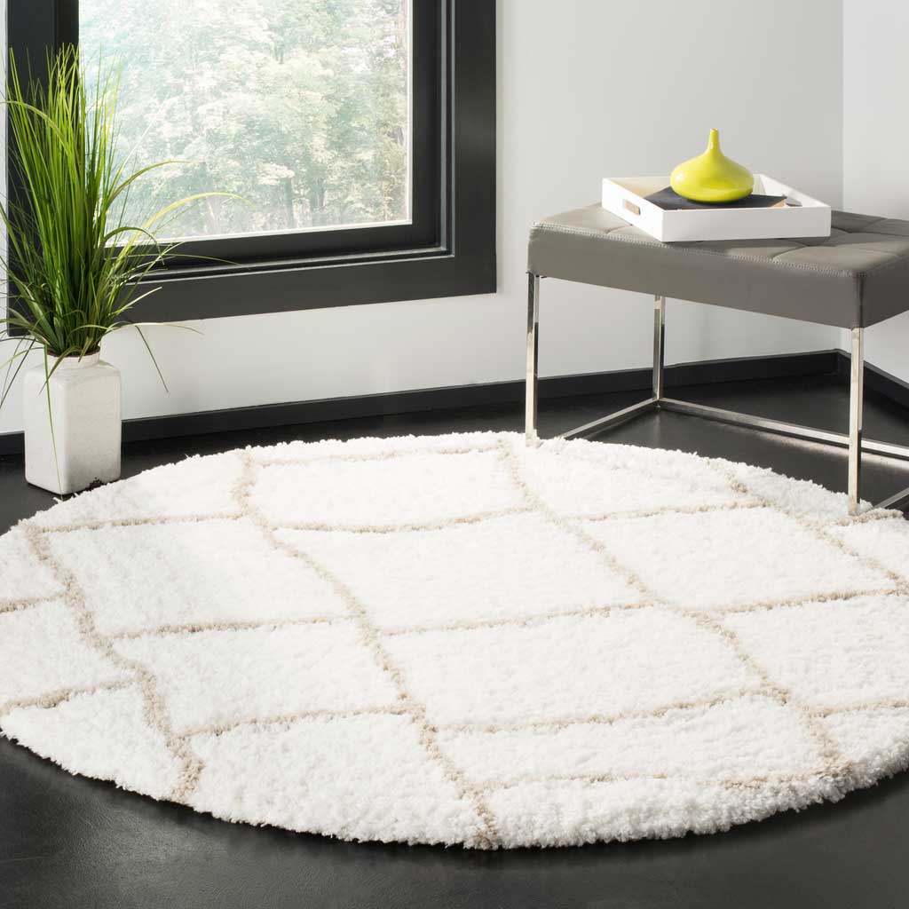 Toronto Shag Ivory/Silver Round Rug - Image 3