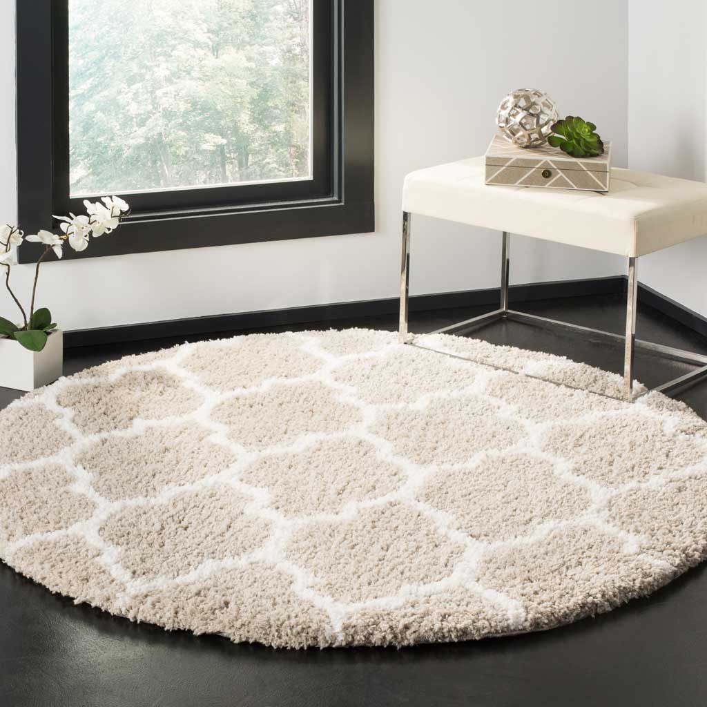 Toronto Shag Silver/Ivory Round Rug - Image 3