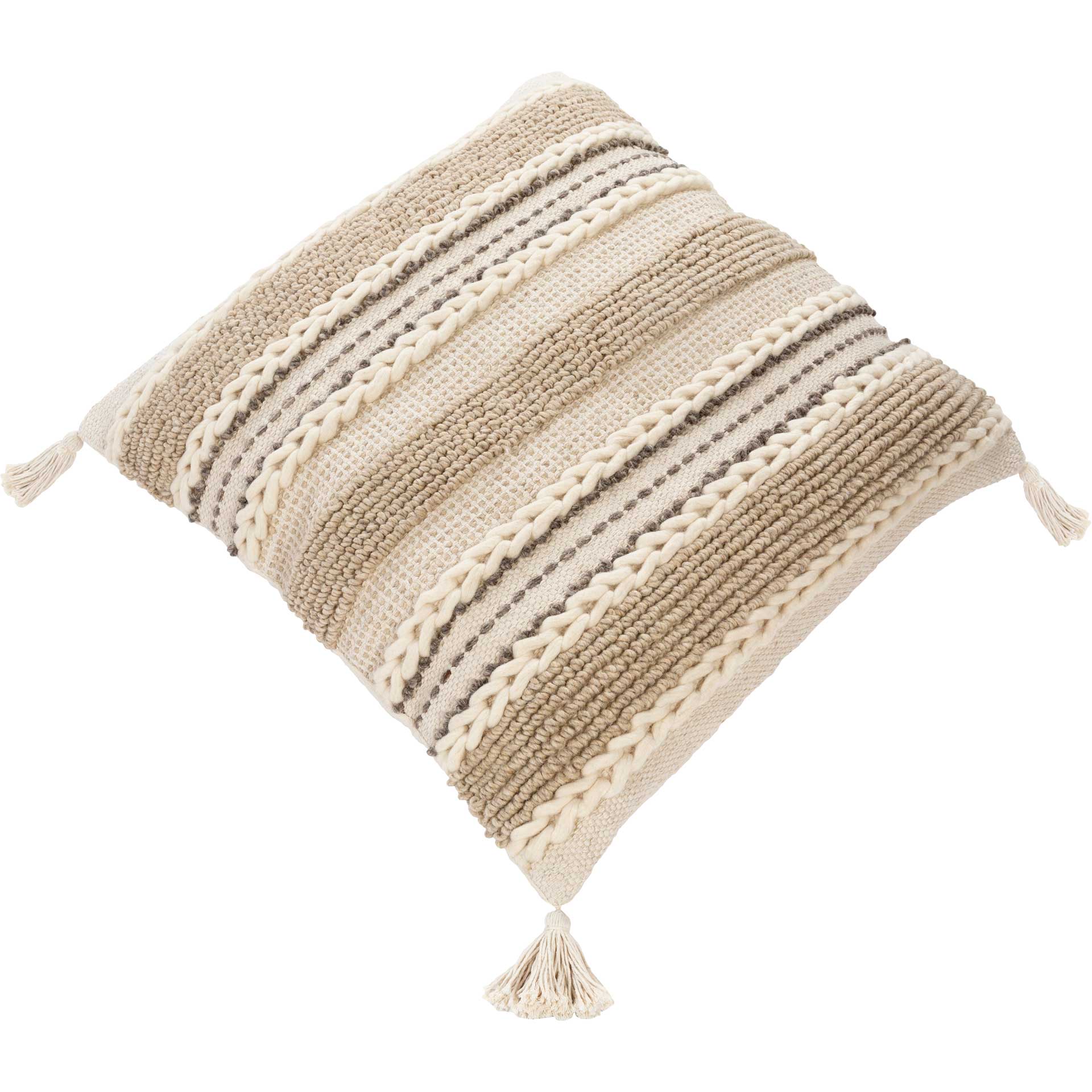 Tova Pillow Beige/Ivory/Taupe - Image 2