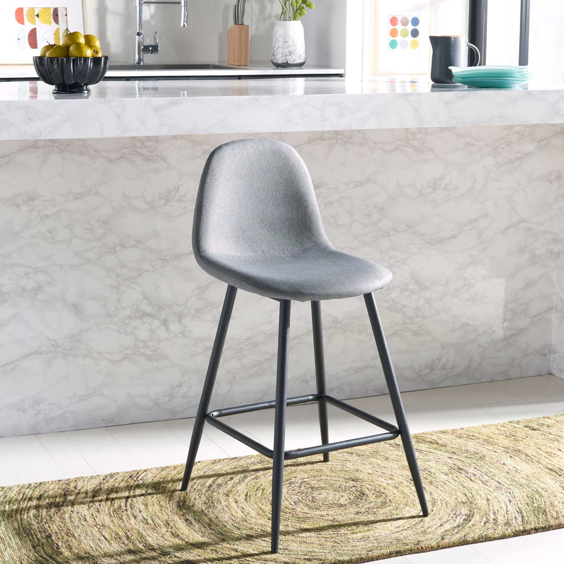 Trace Bar Stool Dark Gray/Black - Image 7