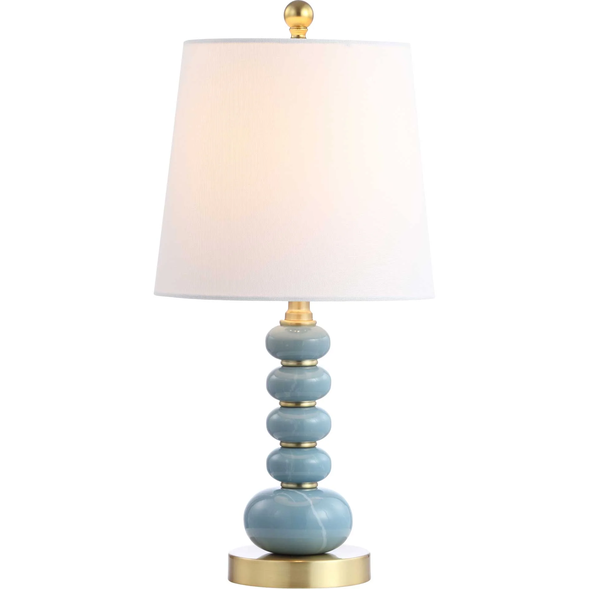 Tracy Table Lamp Light Blue/Brass Gold - Image 2