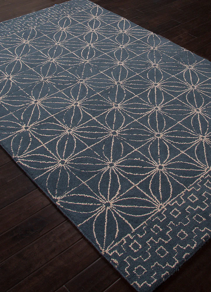 Traditions Sashiko Dark Slate/White Asparagus Area Rug - Image 2