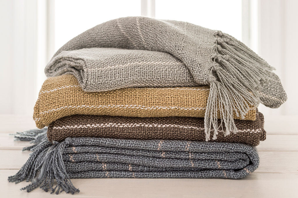 Traveler Stripes Gray Throw - Image 2
