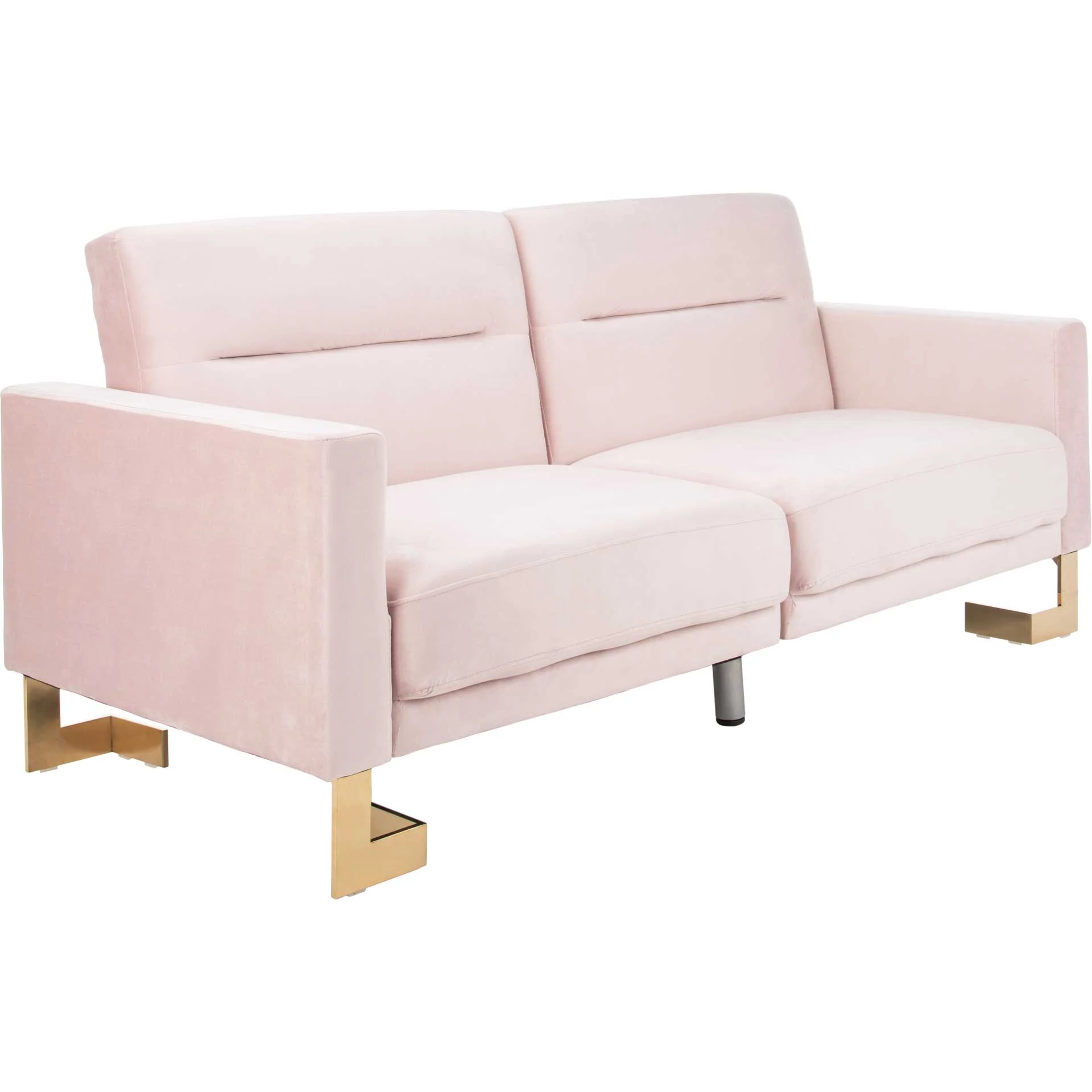 Traverse Foldable Futon Bed Blush Pink/Brass - Image 2